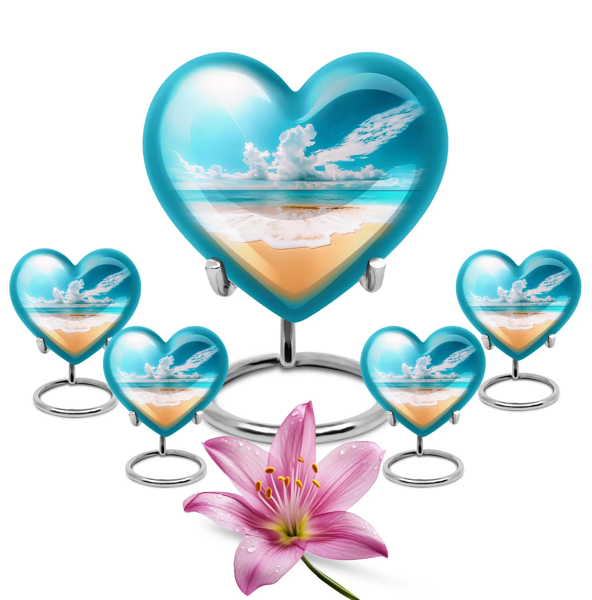 Beach Small Urns For Human Ashes Adult Female Memorial & Funeral Urn