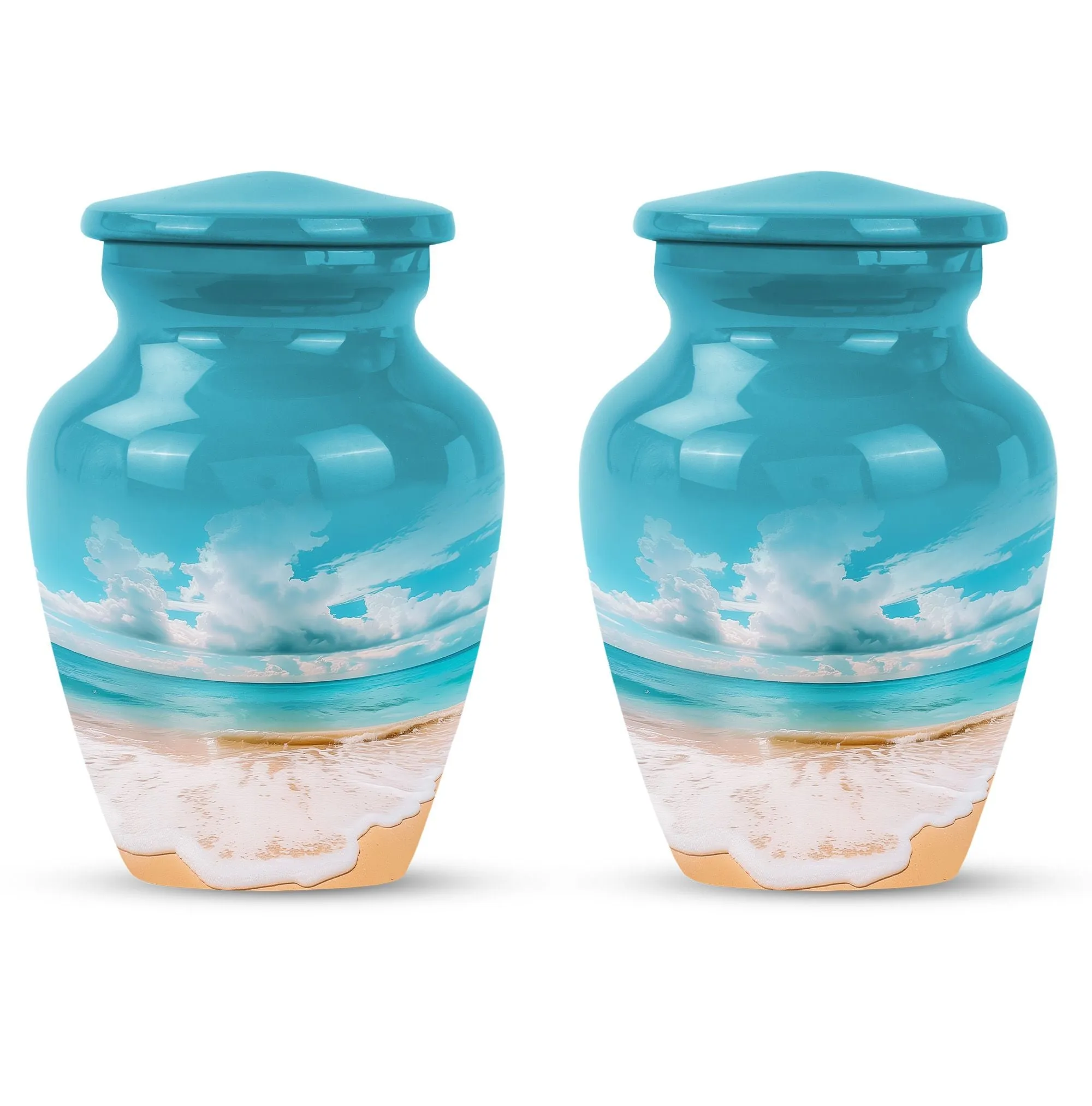 Beach Small Urns For Human Ashes Adult Female Memorial & Funeral Urn
