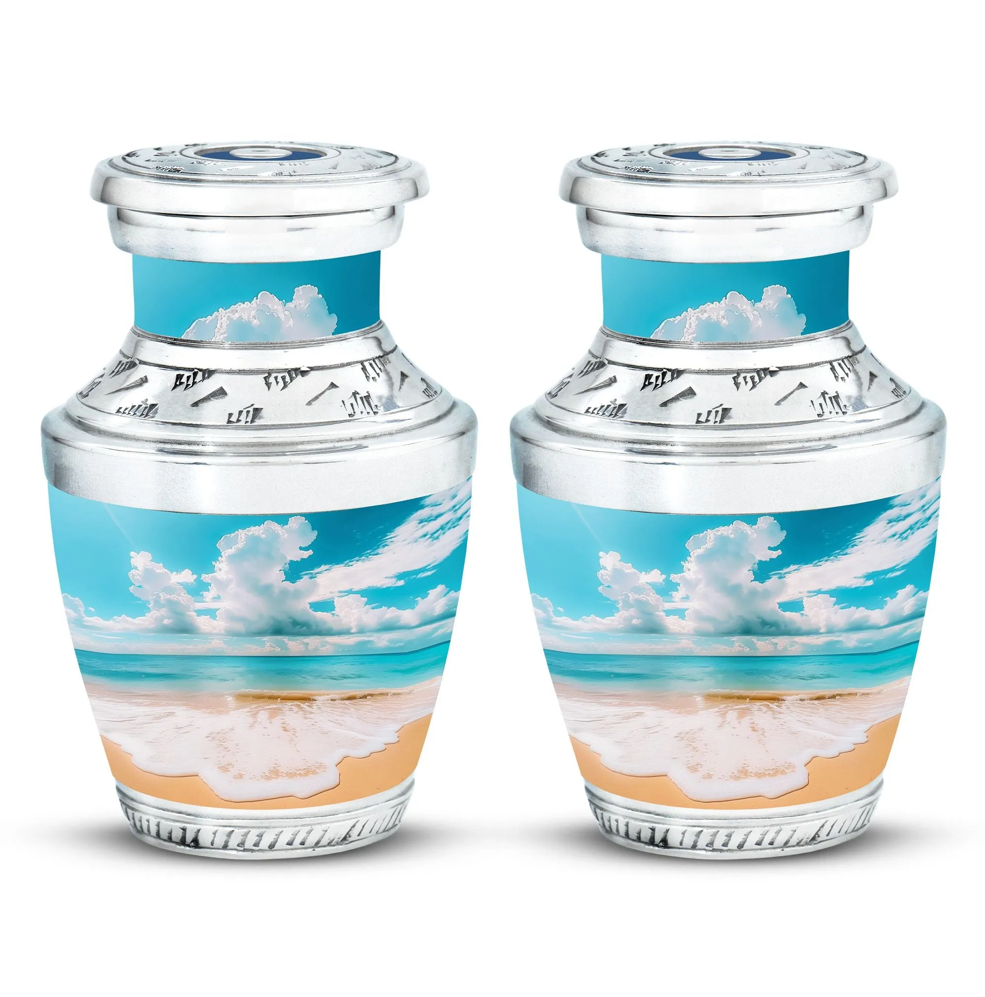 Beach Small Urns For Human Ashes Adult Female Memorial & Funeral Urn
