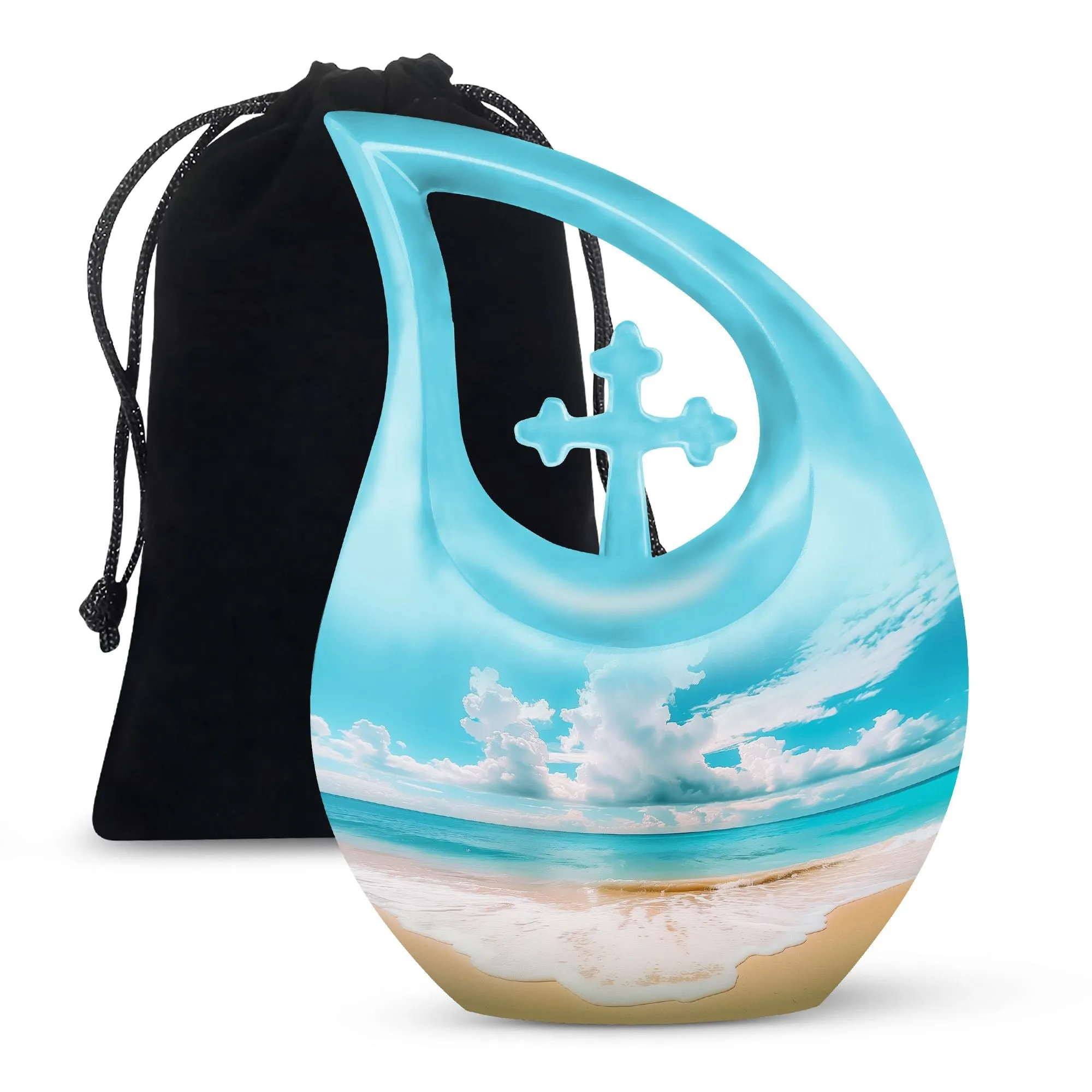 Beach Small Urns For Human Ashes Adult Female Memorial & Funeral Urn