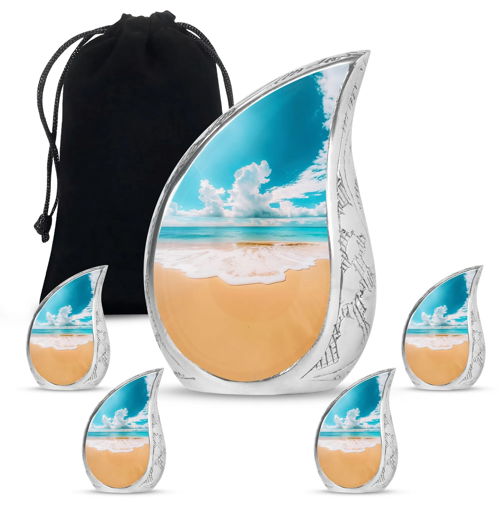 Beach Small Urns For Human Ashes Adult Female Memorial & Funeral Urn