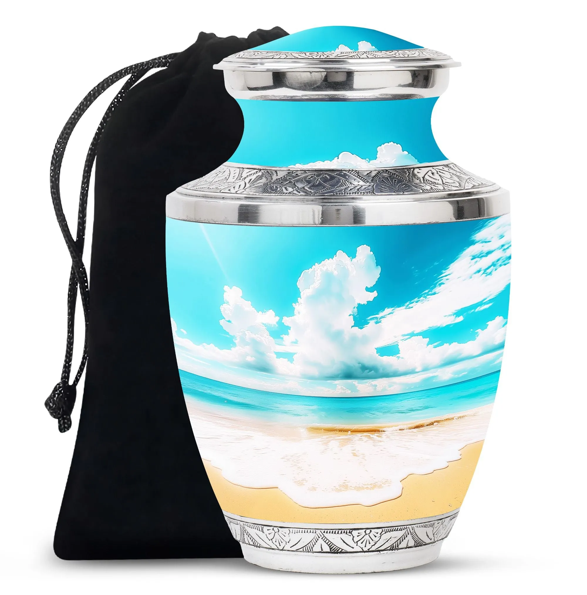 Beach Small Urns For Human Ashes Adult Female Memorial & Funeral Urn