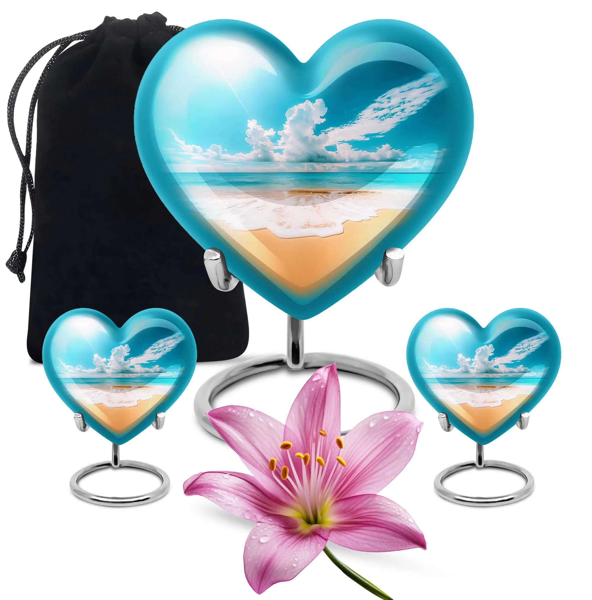 Beach Small Urns For Human Ashes Adult Female Memorial & Funeral Urn
