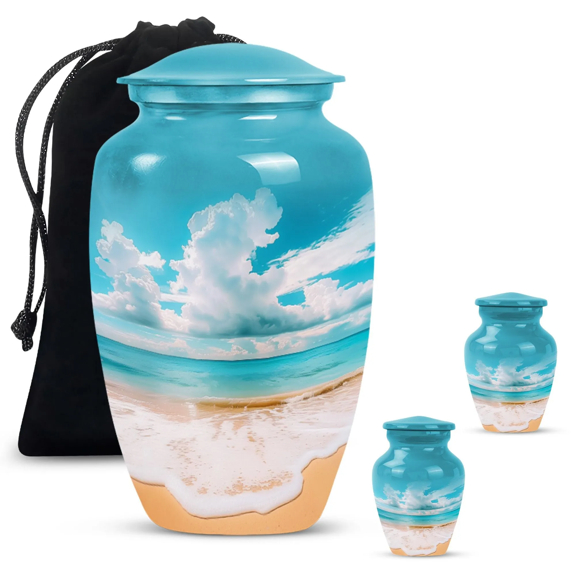 Beach Small Urns For Human Ashes Adult Female Memorial & Funeral Urn