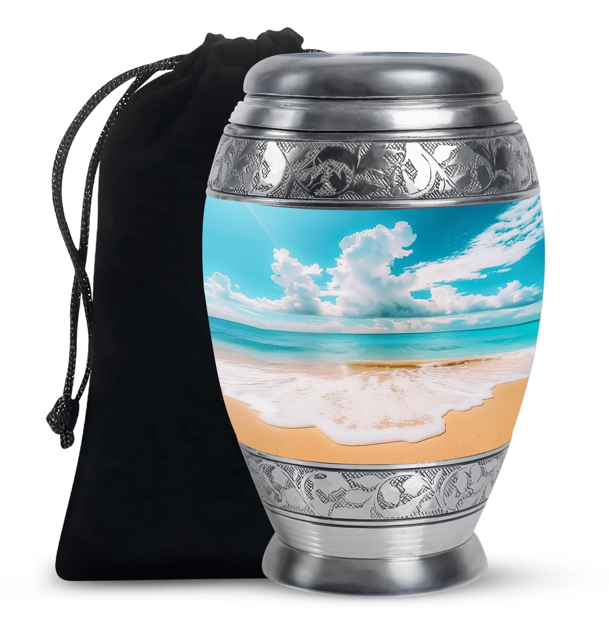 Beach Small Urns For Human Ashes Adult Female Memorial & Funeral Urn