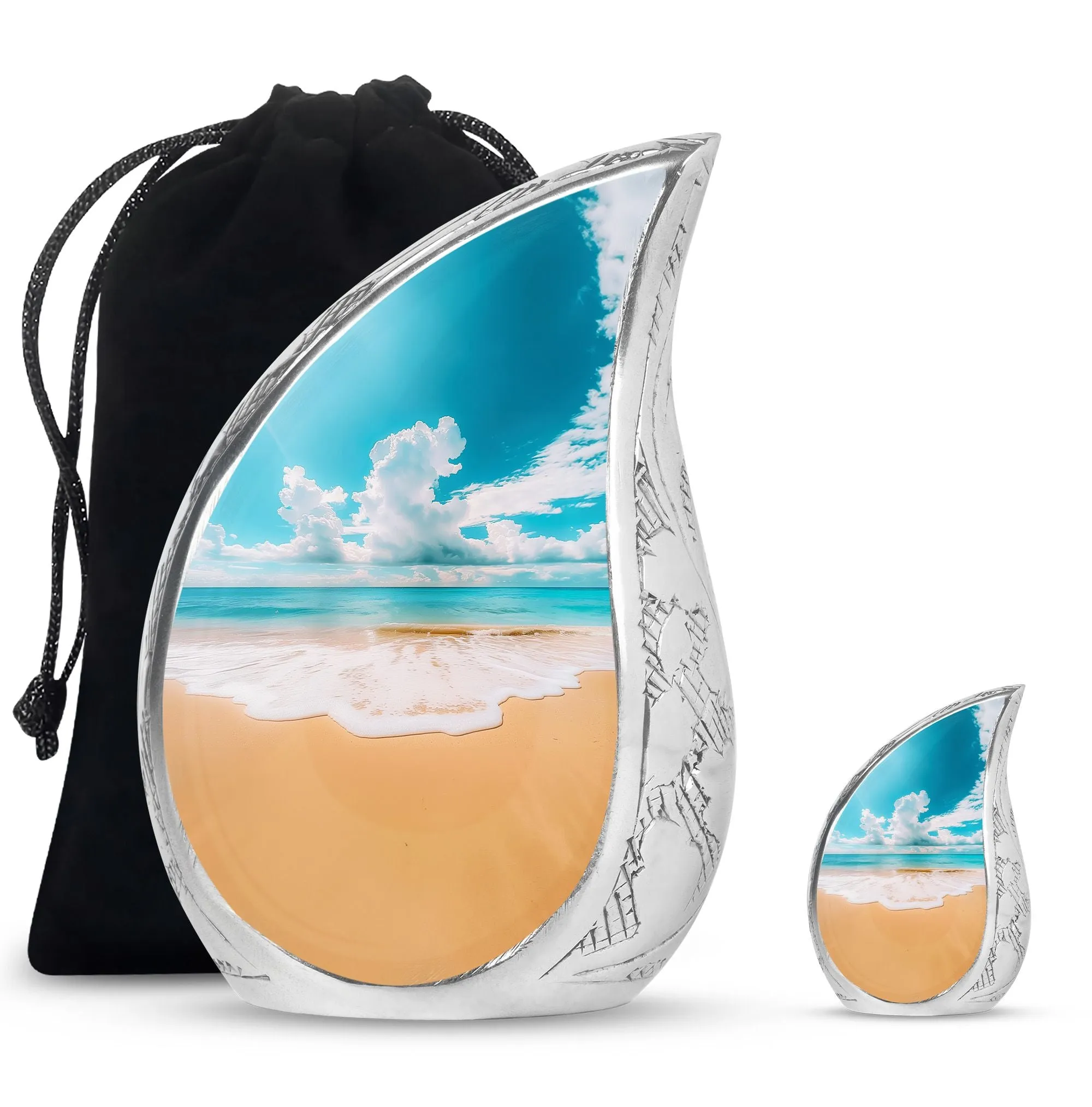 Beach Small Urns For Human Ashes Adult Female Memorial & Funeral Urn