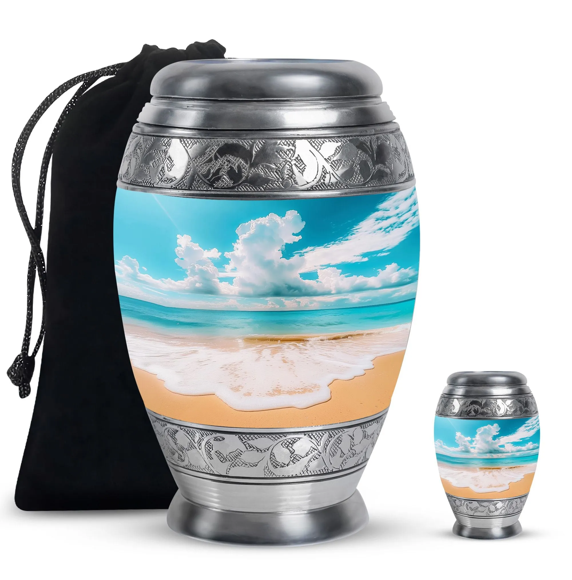 Beach Small Urns For Human Ashes Adult Female Memorial & Funeral Urn