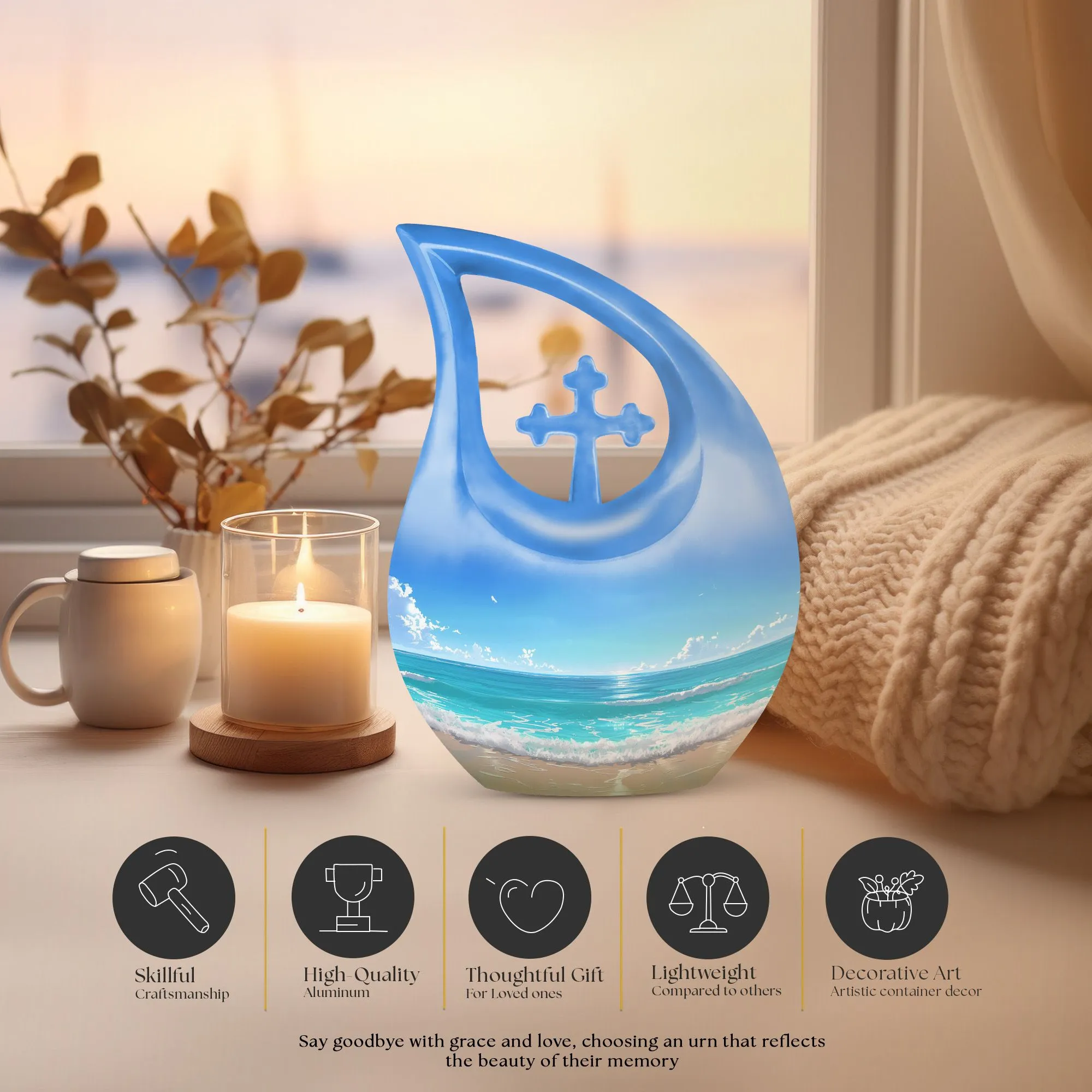 Beach Urn: Small, Affordable Cremation Keepsakes for Peaceful Memorials