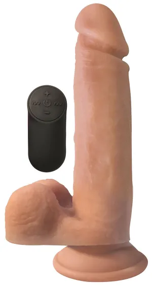 Big Shot 8 With Balls Vibrating Silicone Dildo