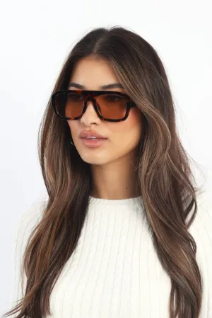 Brown Animal Print Fashion Sunglasses