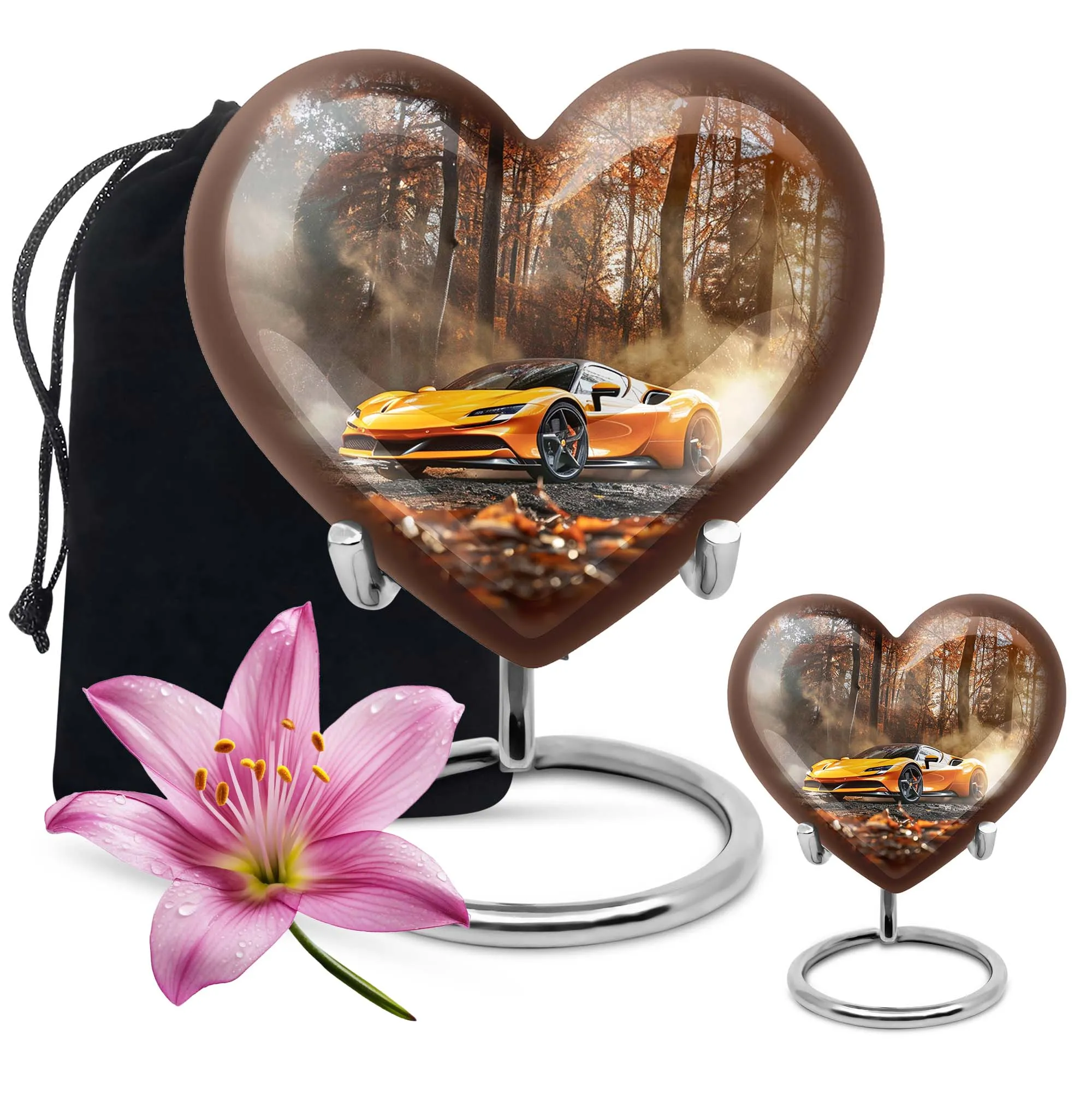 Car Heart Memorial Urn for Adult Male - Tribute to Loved Ones