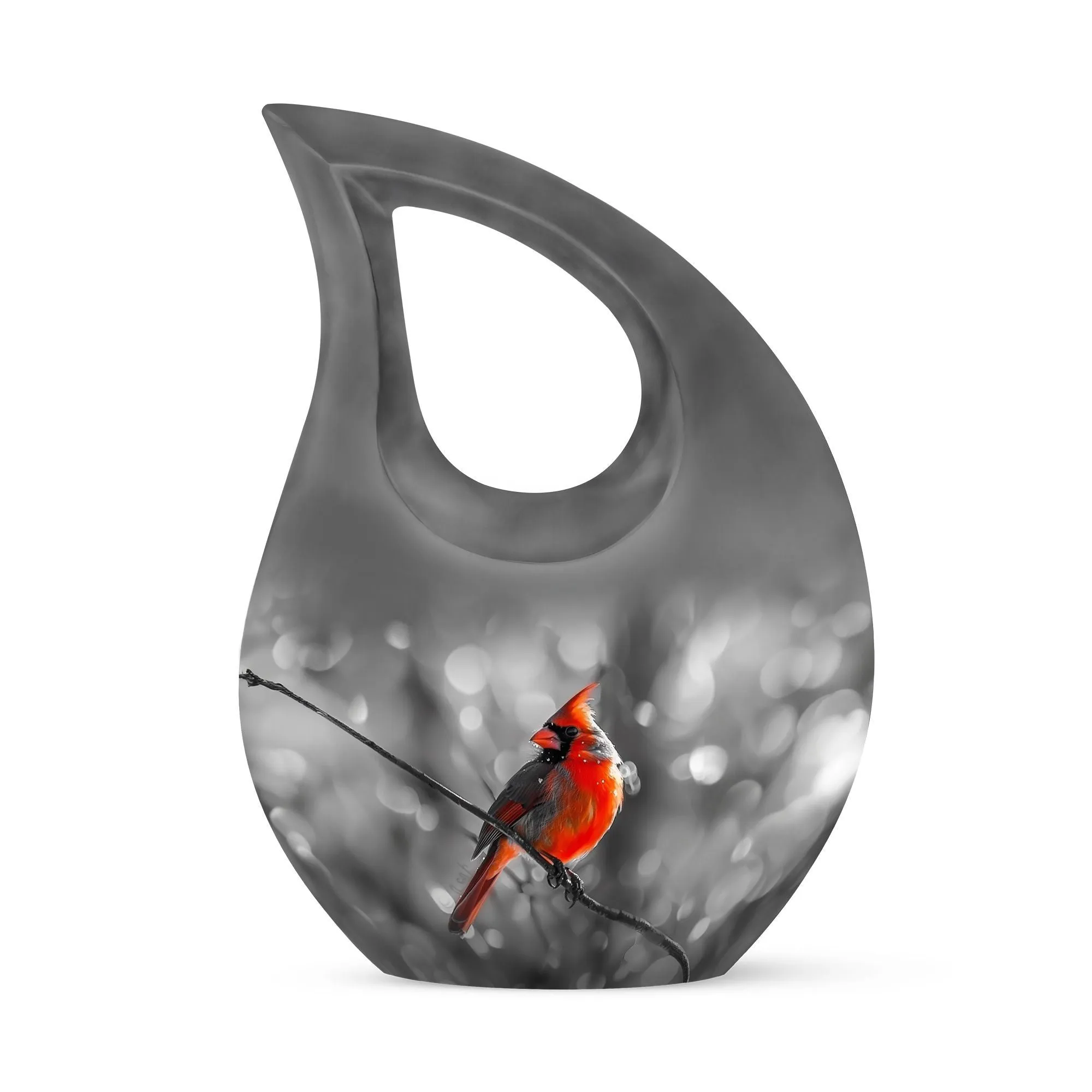 Cardinal Bird Tribute: Affection Memorial Urn for Cremation Ashes