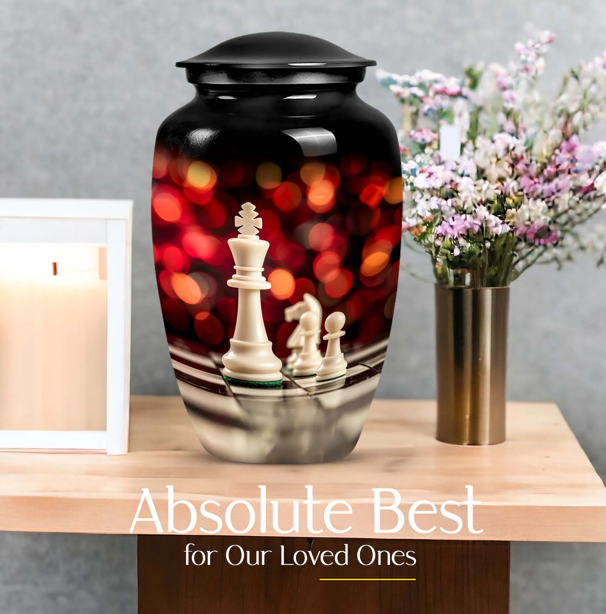Chess Urn Tribute:  Cremation Hold for Adult Male Remembrance