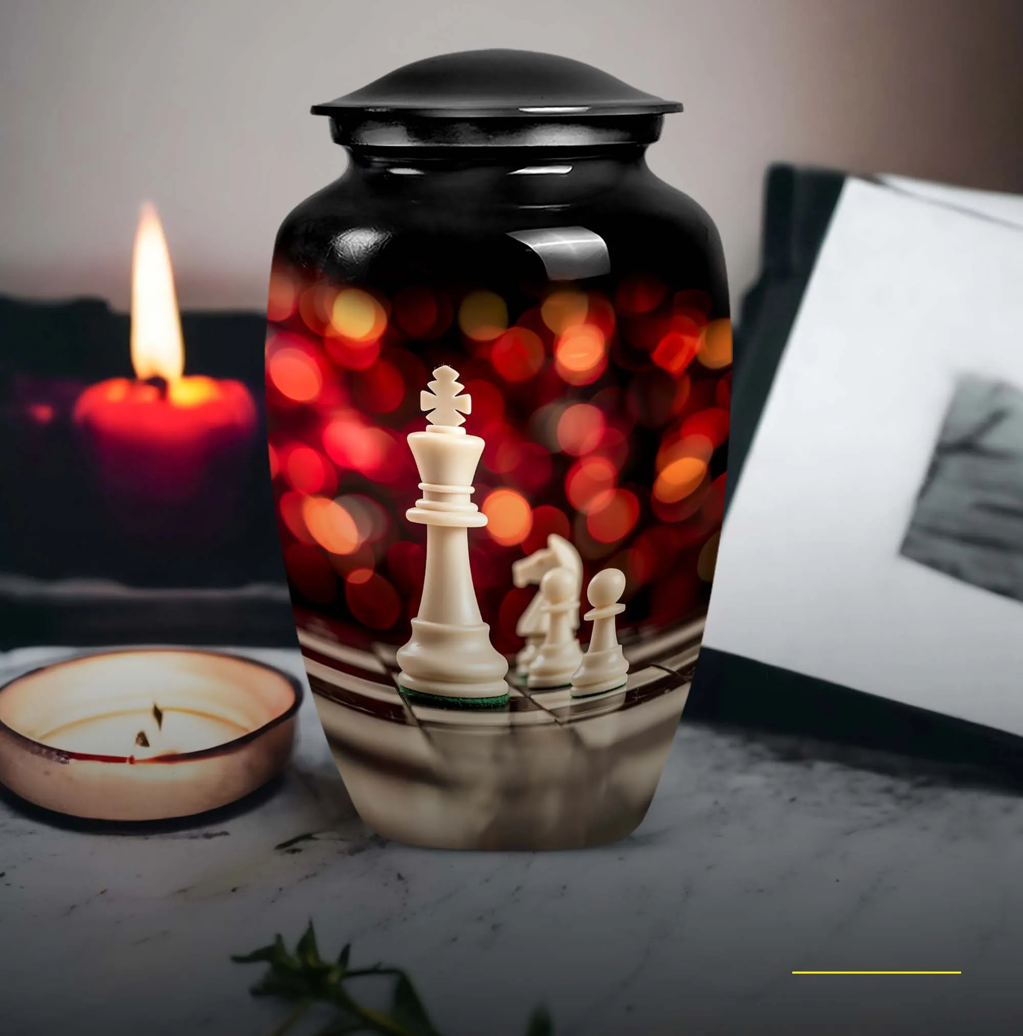 Chess Urn Tribute:  Cremation Hold for Adult Male Remembrance