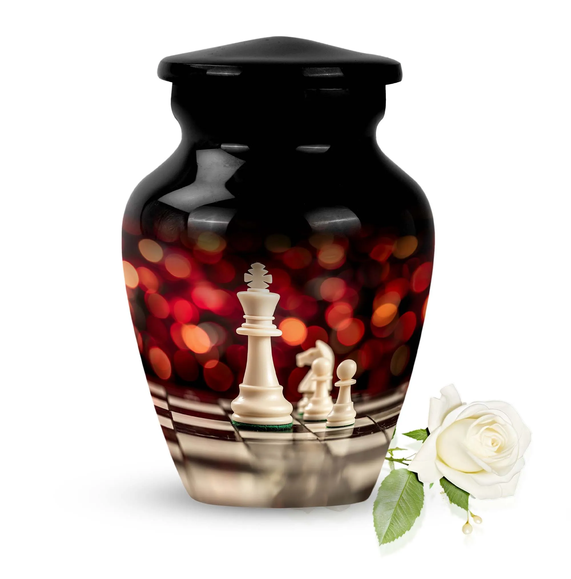 Chess Urn Tribute:  Cremation Hold for Adult Male Remembrance