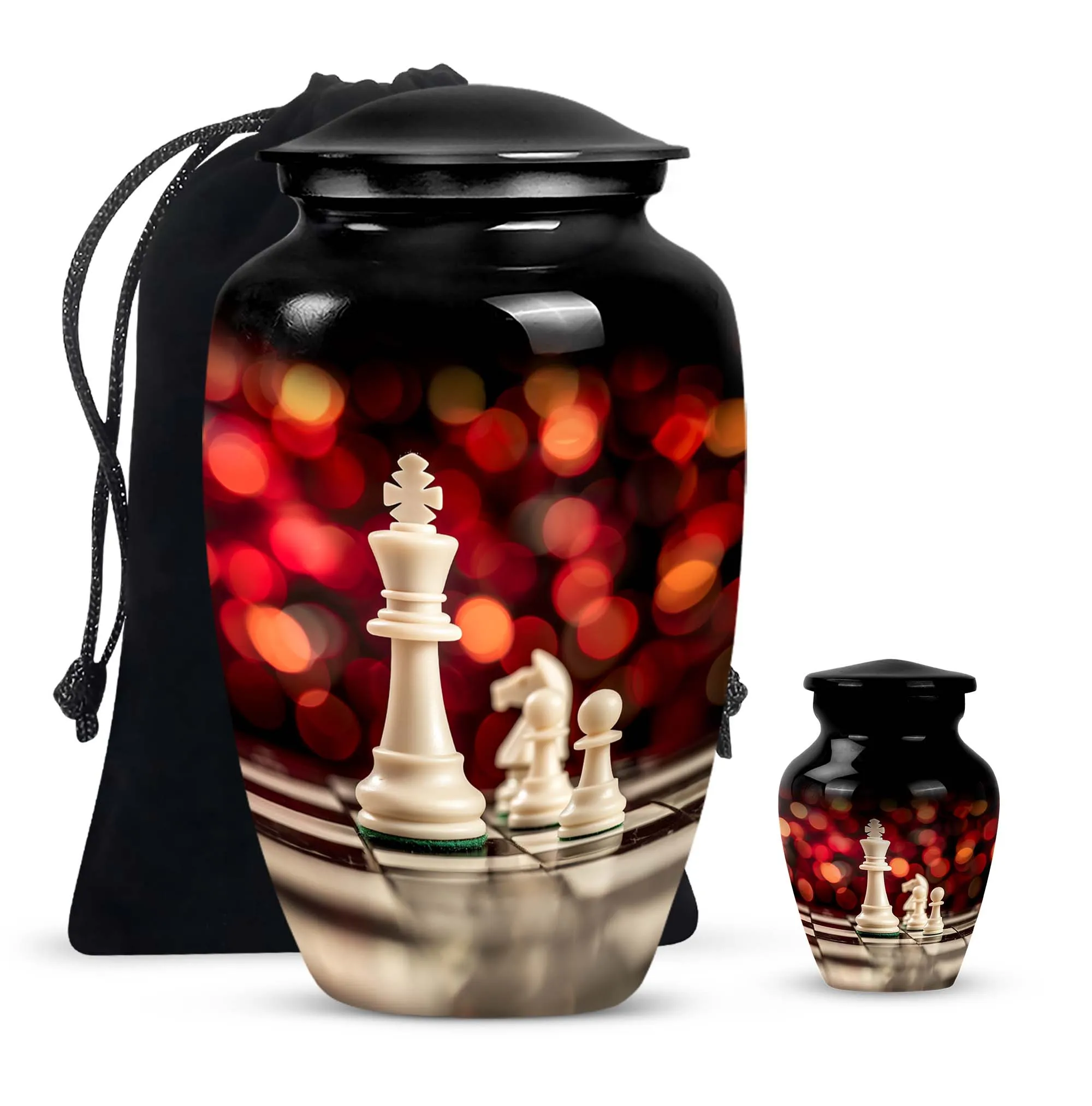 Chess Urn Tribute:  Cremation Hold for Adult Male Remembrance