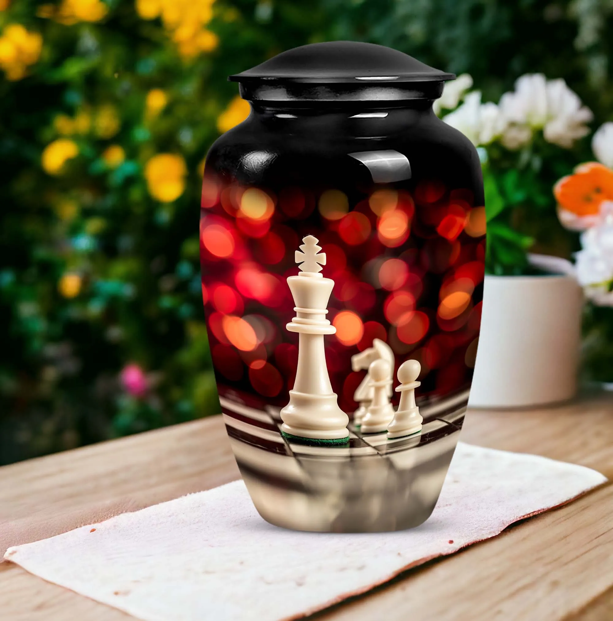 Chess Urn Tribute:  Cremation Hold for Adult Male Remembrance