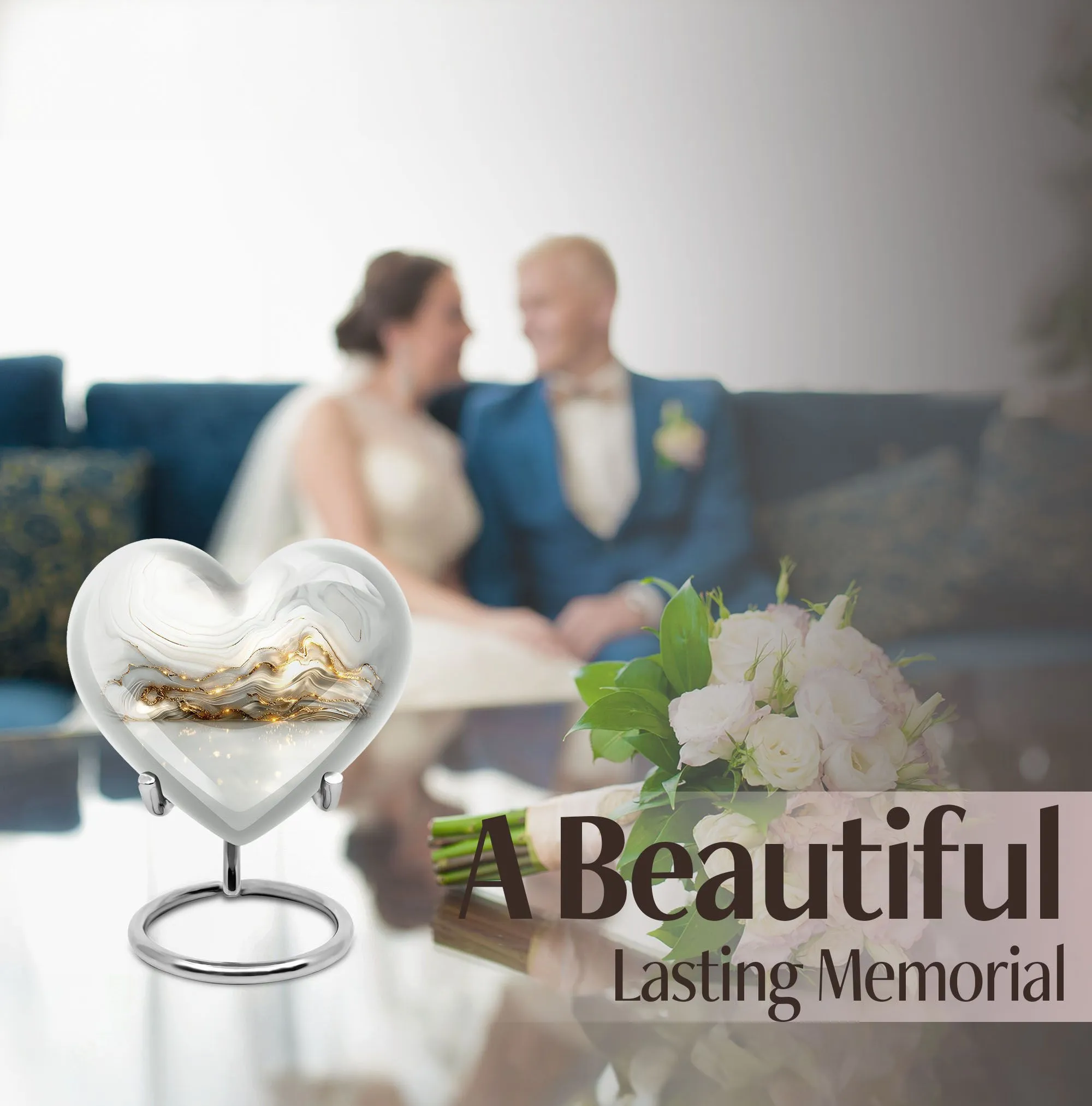 Colourful Swirl Cremation Urn - Forever Memorial for Love
