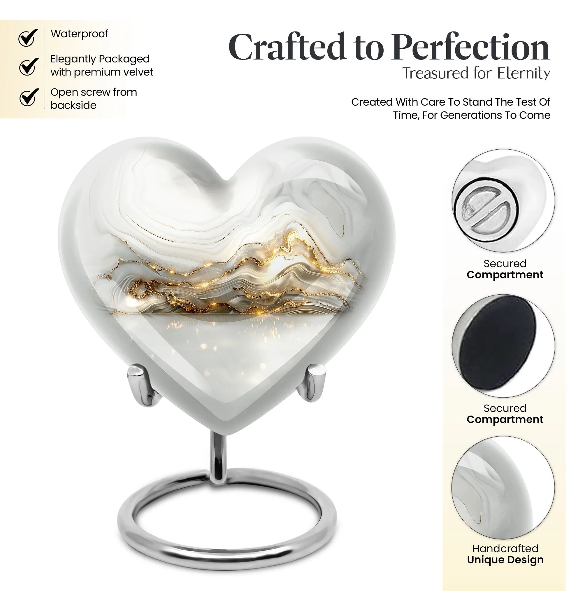 Colourful Swirl Cremation Urn - Forever Memorial for Love