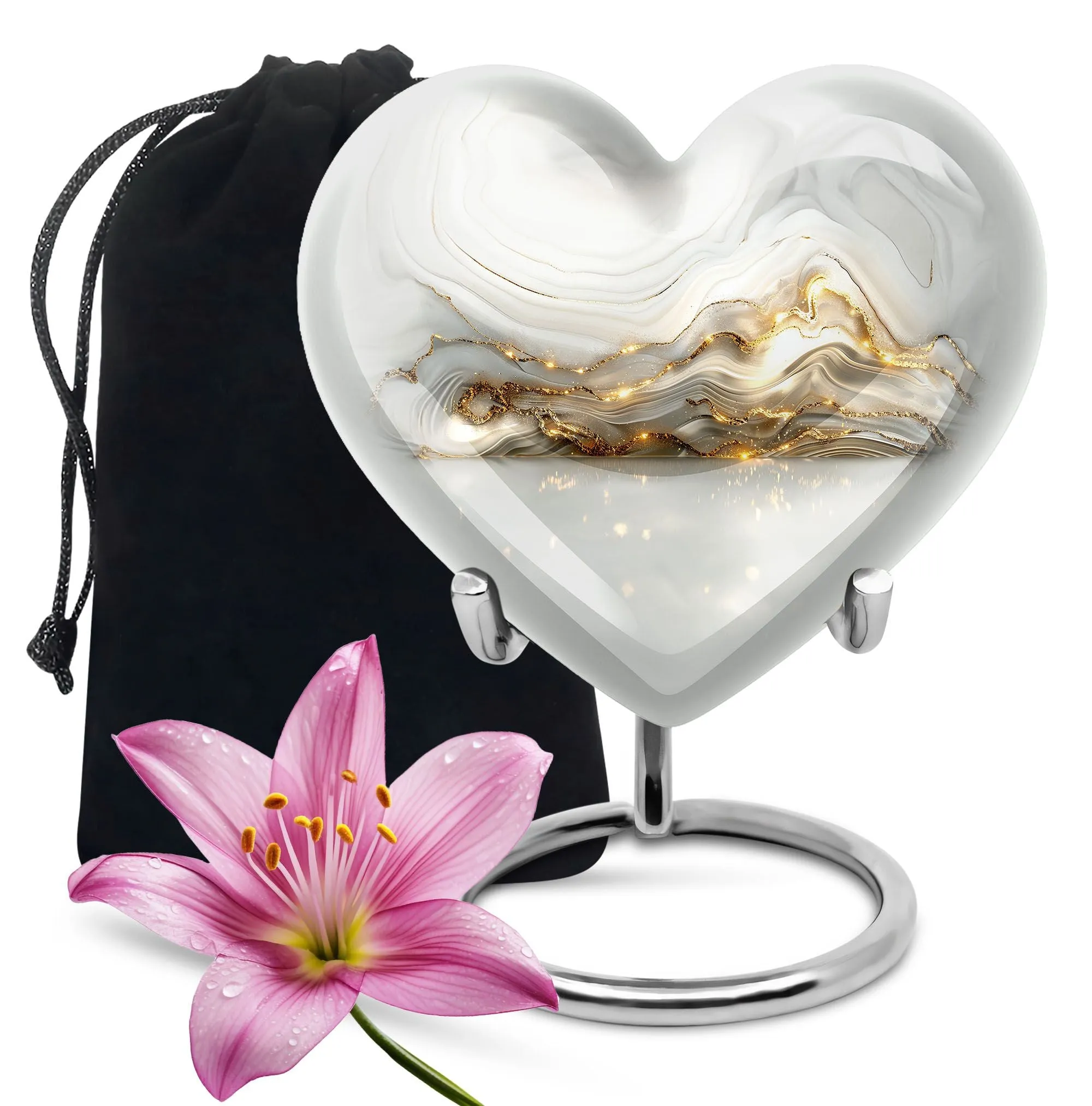 Colourful Swirl Cremation Urn - Forever Memorial for Love