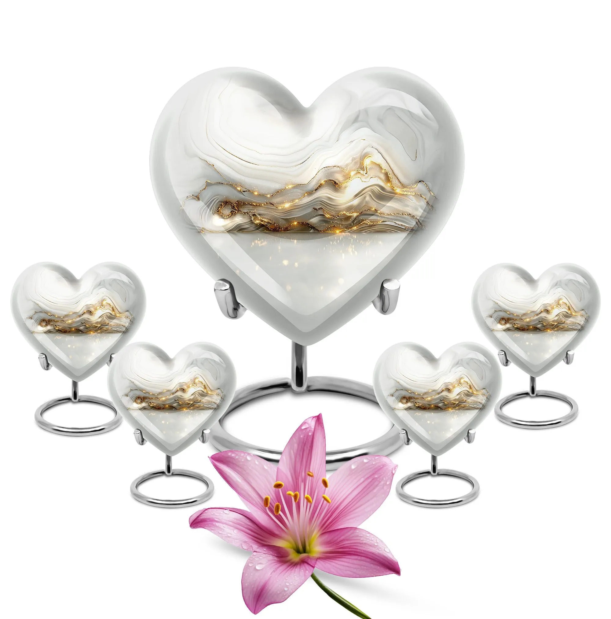 Colourful Swirl Cremation Urn - Forever Memorial for Love