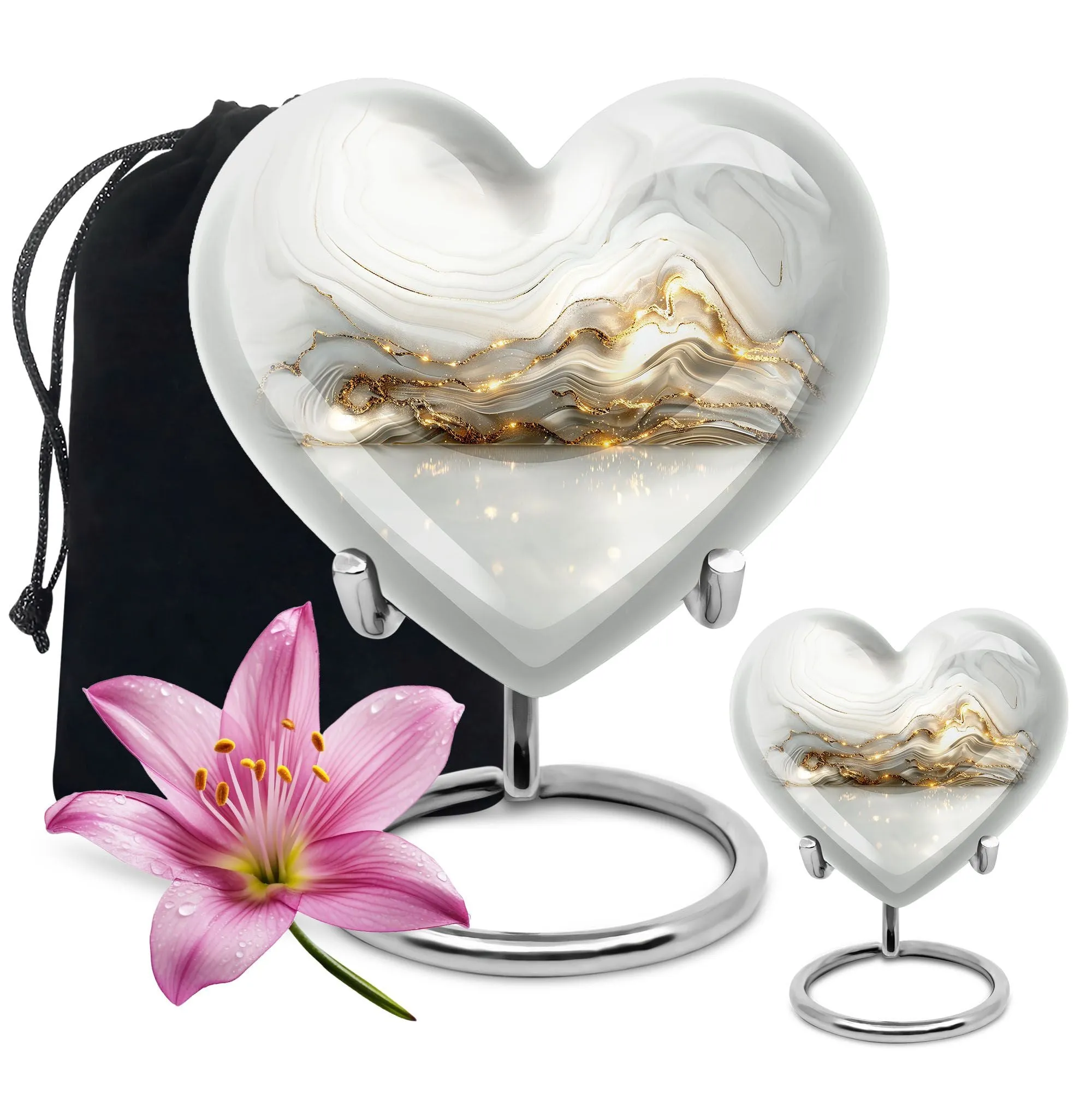 Colourful Swirl Cremation Urn - Forever Memorial for Love