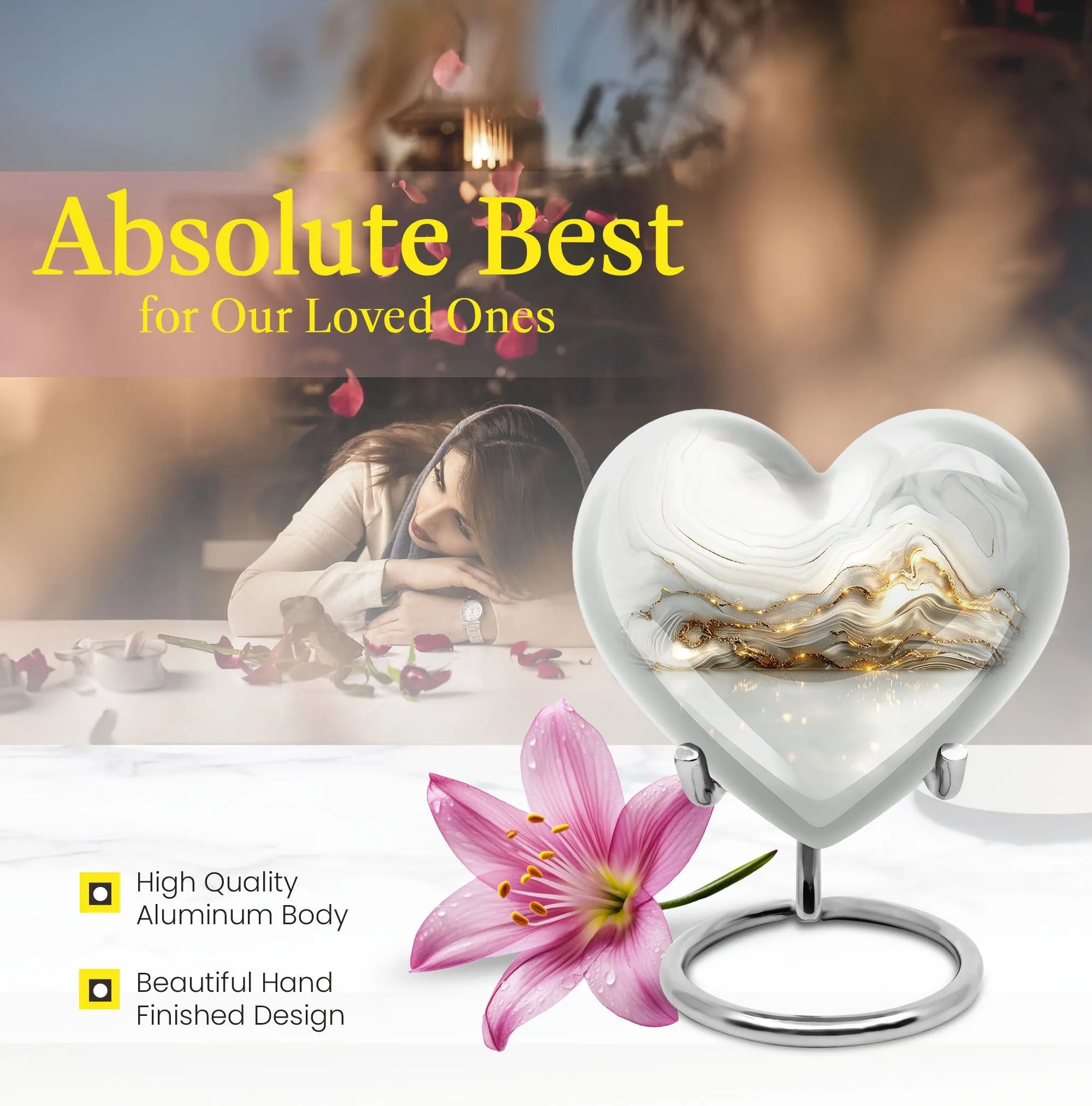 Colourful Swirl Cremation Urn - Forever Memorial for Love