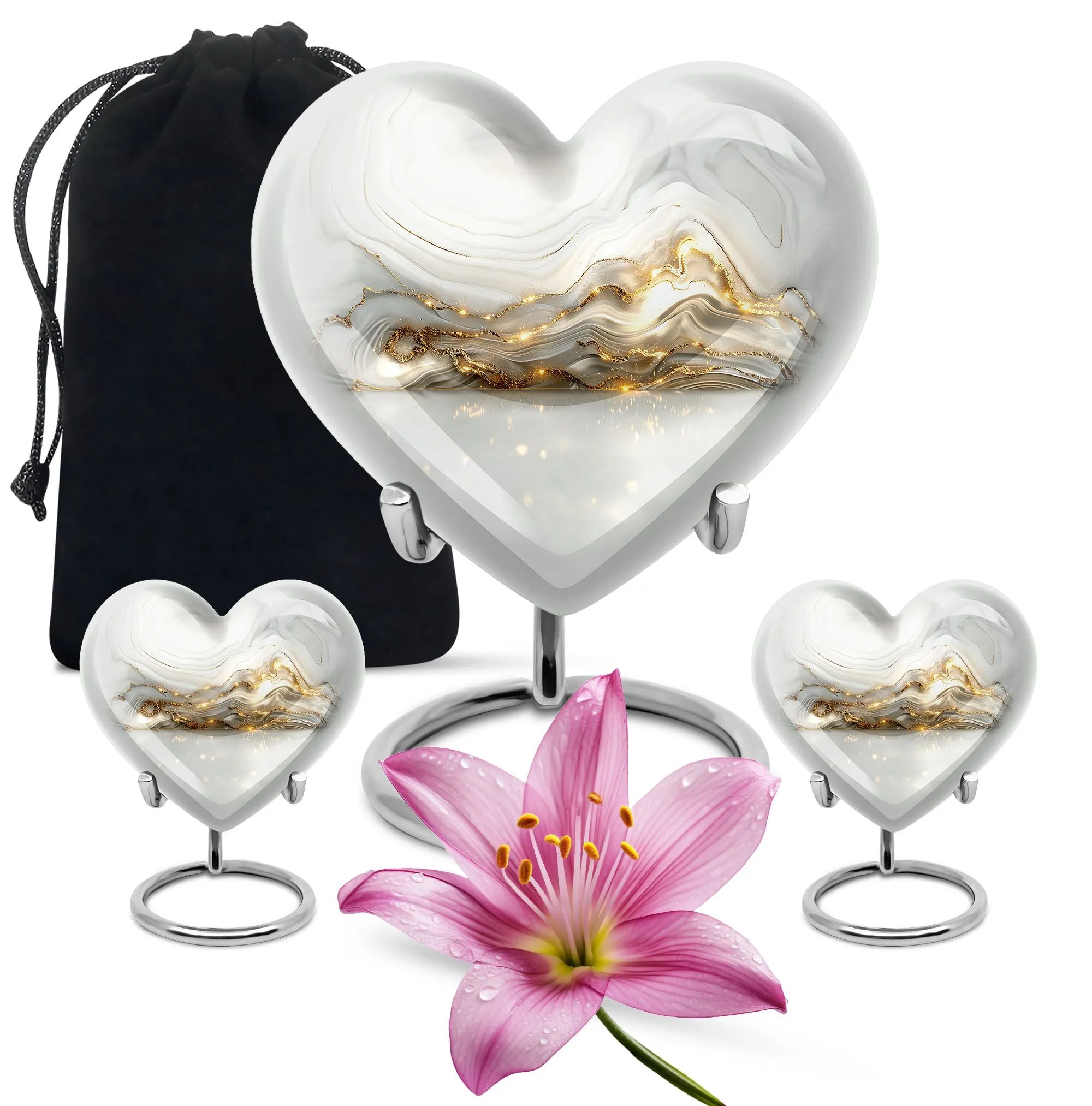 Colourful Swirl Cremation Urn - Forever Memorial for Love