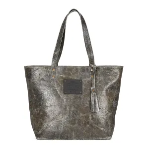 Corral Womens D1288 Dark Olive Leather 5 Liter Distressed Tote Bag 1 BG