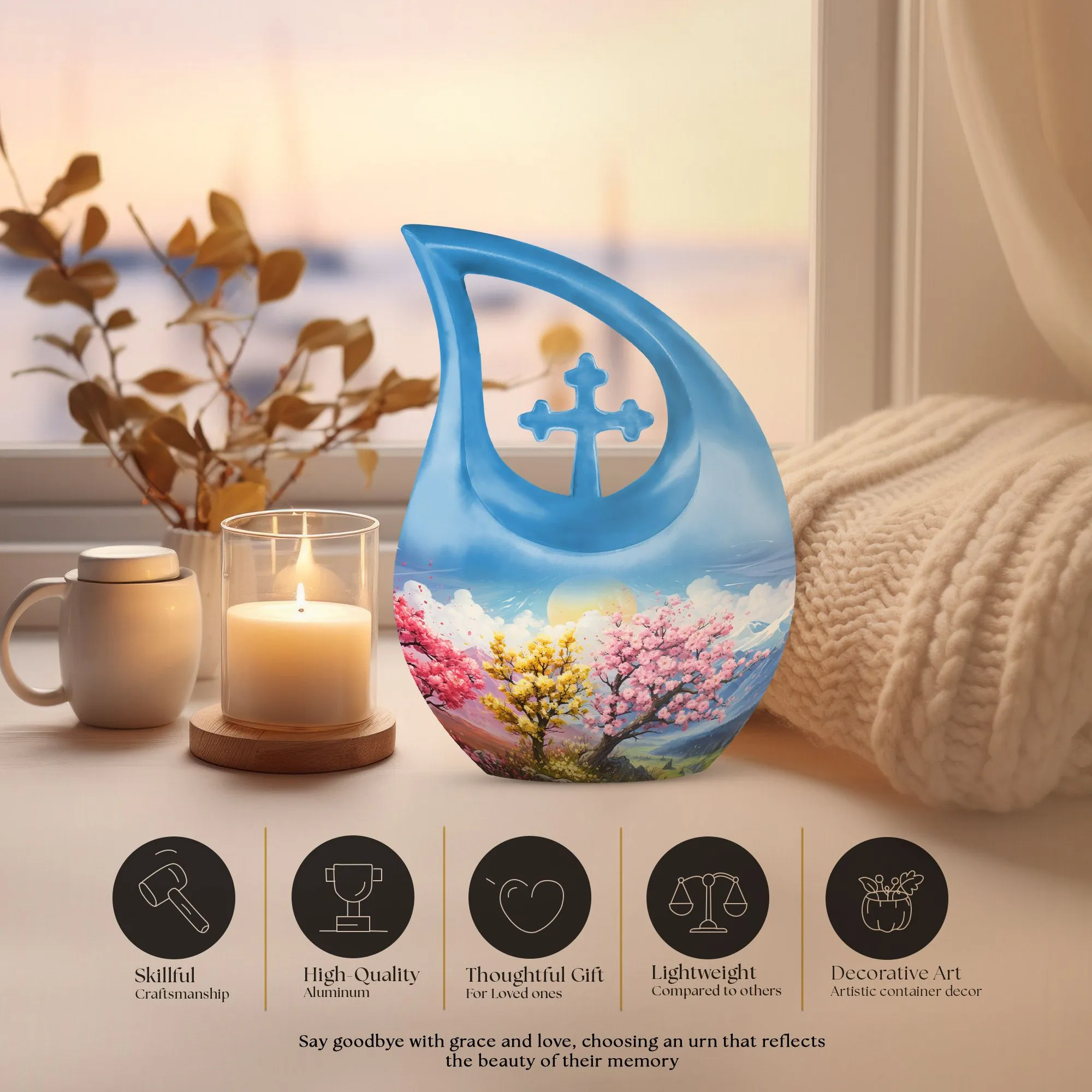 Cross Drop Wilderness Urn - An Memorial Tribute Ashes