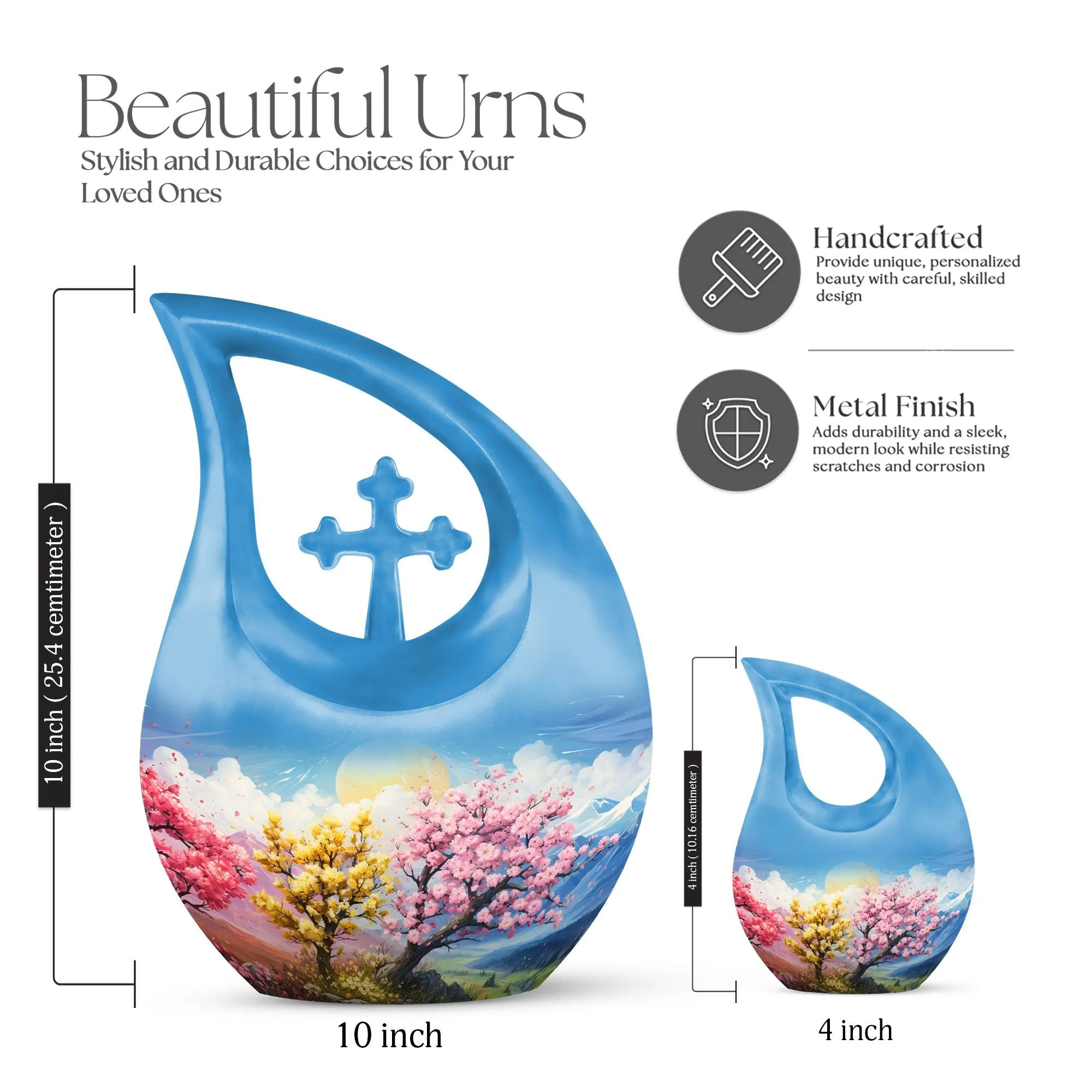 Cross Drop Wilderness Urn - An Memorial Tribute Ashes