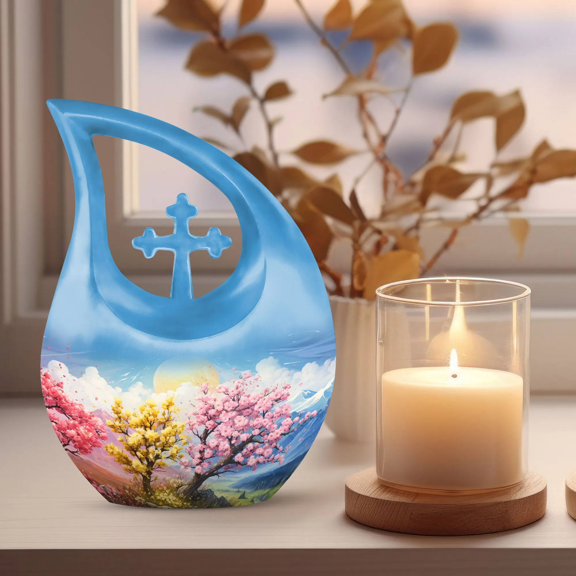 Cross Drop Wilderness Urn - An Memorial Tribute Ashes