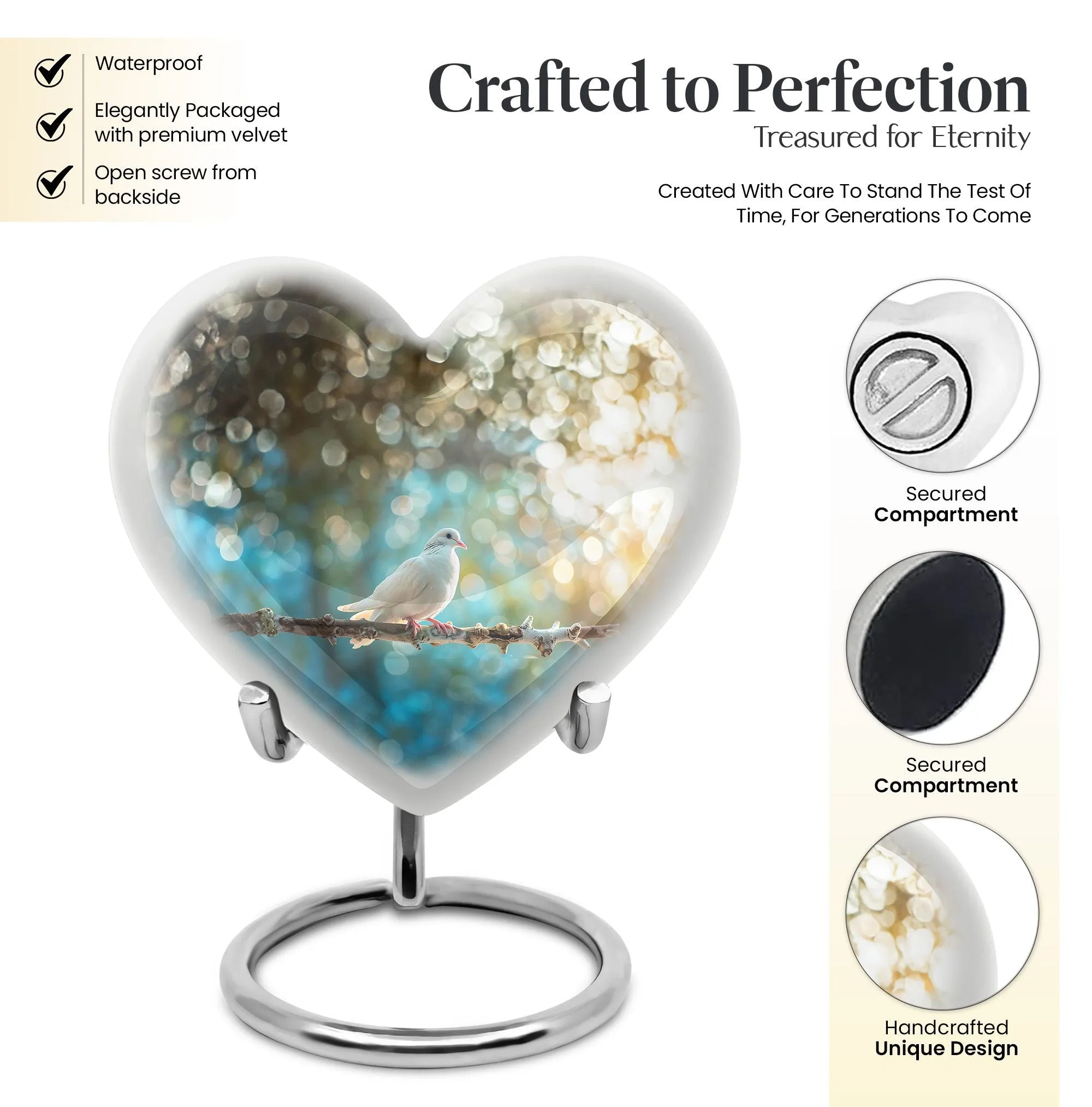 Dove Urn: A Lasting Tribute Cremation Piece for Peaceful Farewell