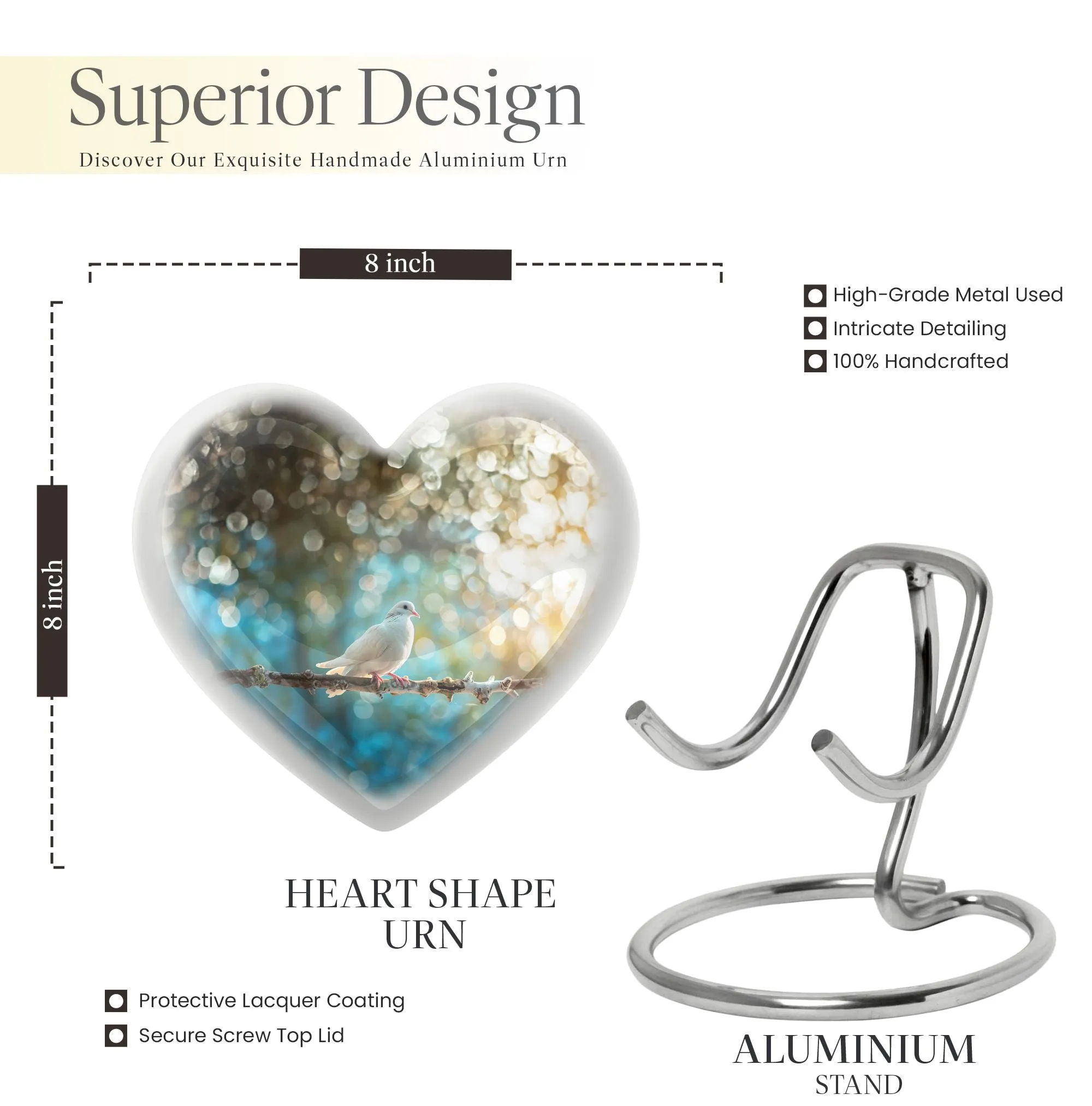 Dove Urn: A Lasting Tribute Cremation Piece for Peaceful Farewell