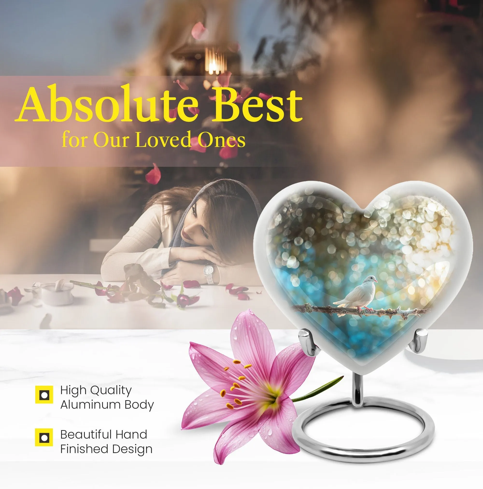 Dove Urn: A Lasting Tribute Cremation Piece for Peaceful Farewell