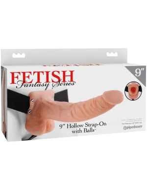 Fetish Fantasy Series - 9 Hollow Strap-On with Balls