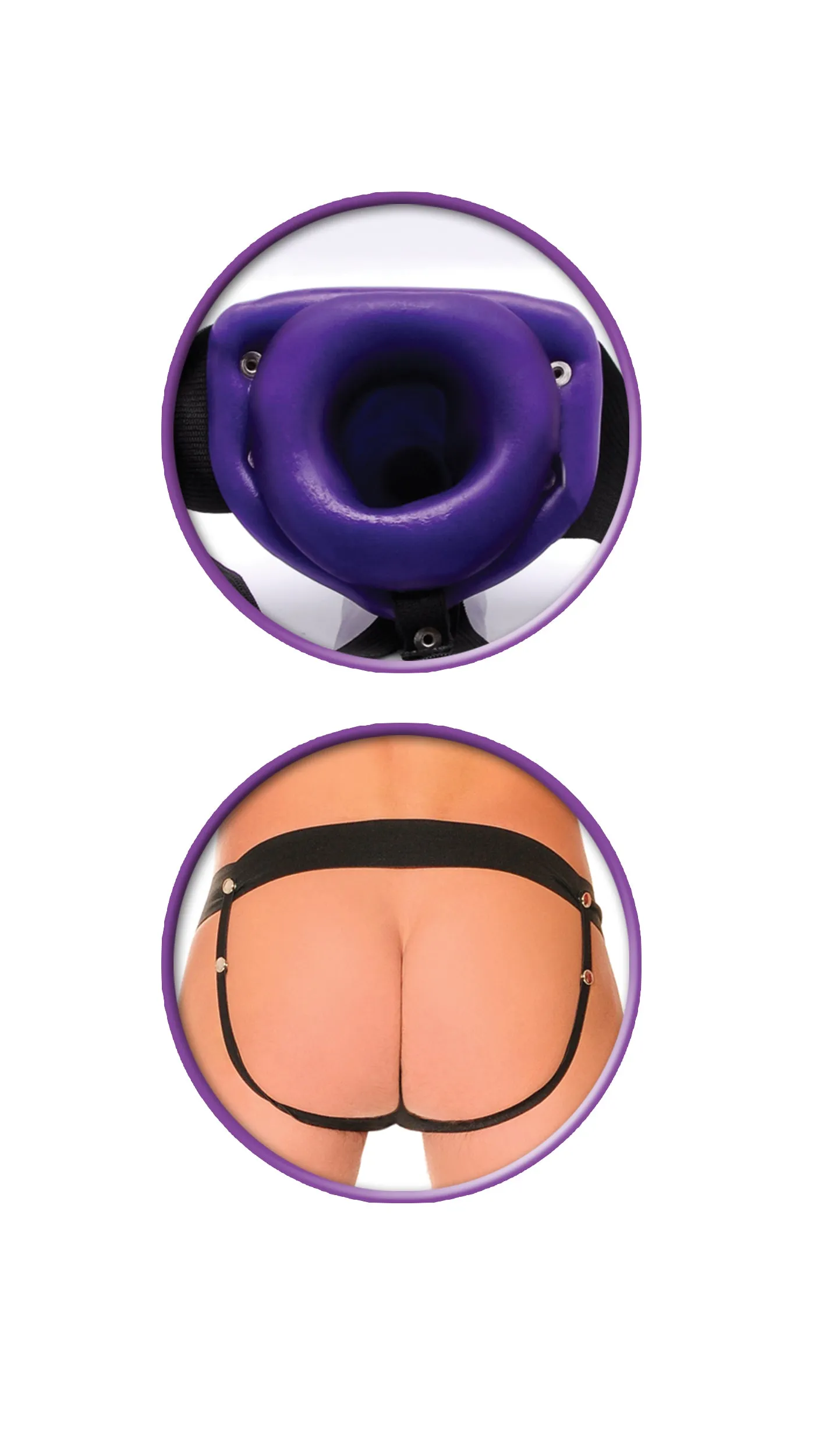 Fetish Fantasy Series - For Him or Her Vibrating Hollow Strap-On