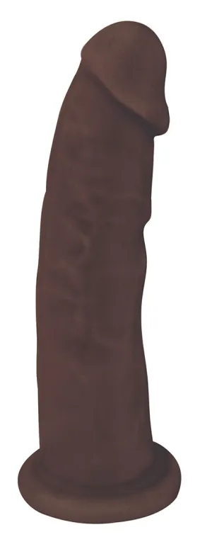 Fleshstixxx 7 Silicone Dildo No Ball Chocolate