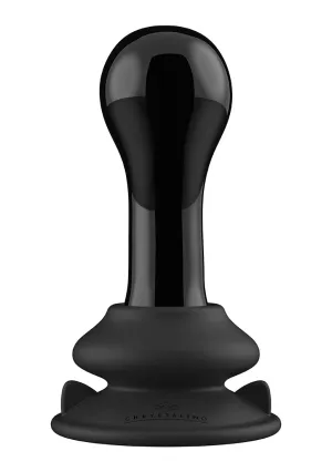 Globy - Glass Vibrator - With Suction Cup And Remote - Rechargeable - 10 Speed