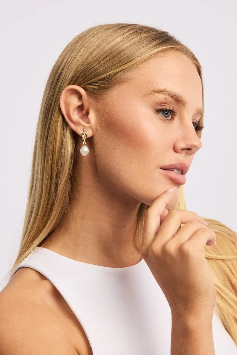 Gold Knotted Detail Earrings