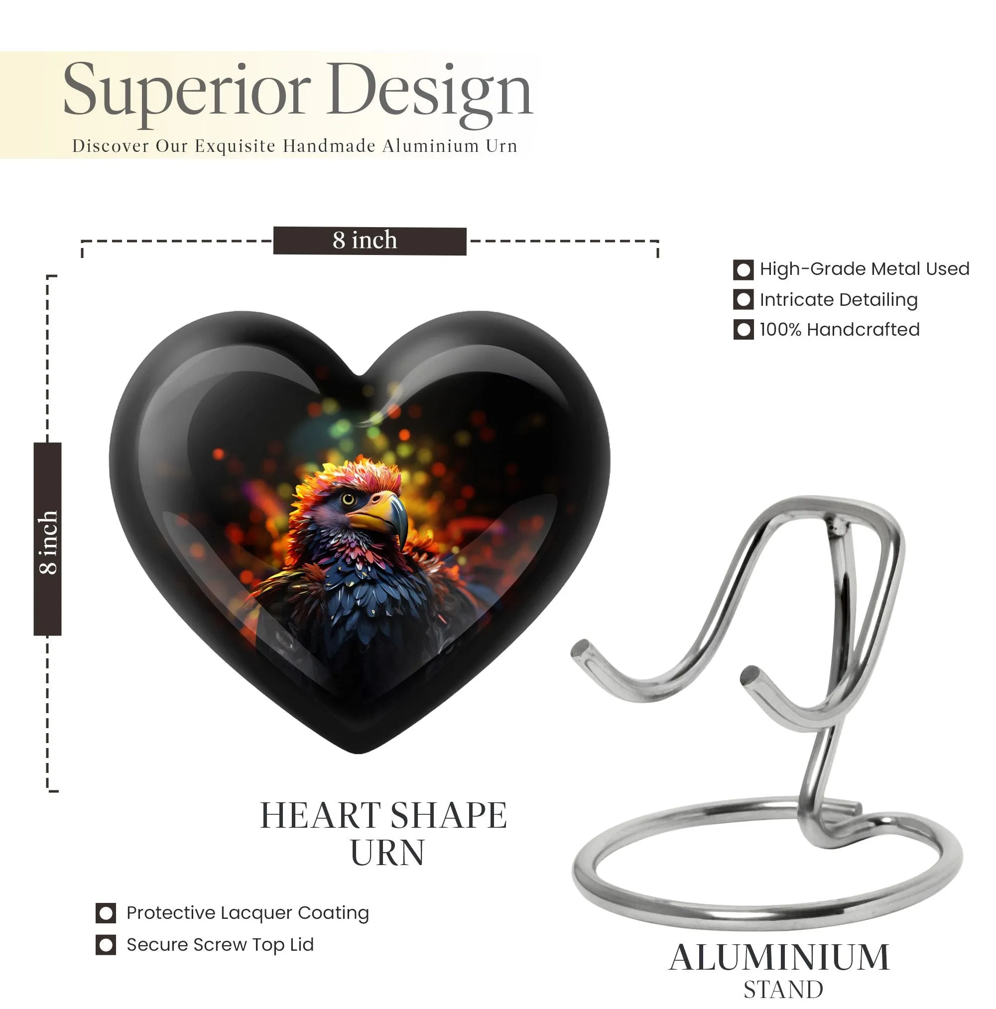 Harmonious Puffin Bird Elegy: Cremation Urn for Human Ashes