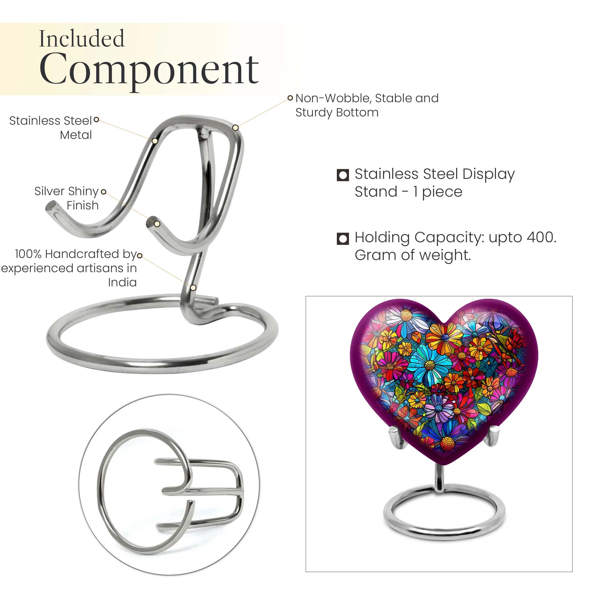 Heartfelt Blossoms: Cremation Flower Urn for Heavenly Repository