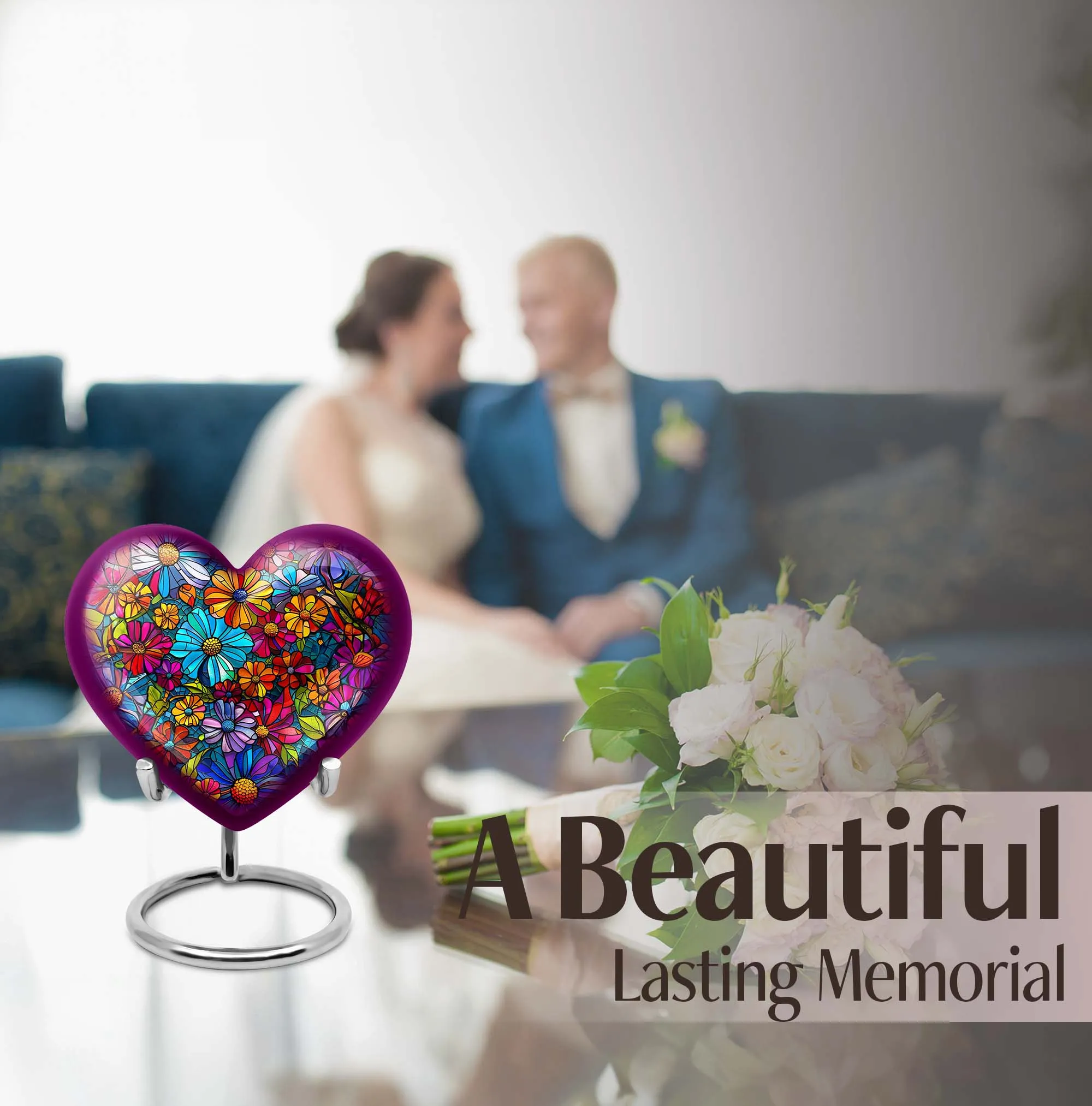 Heartfelt Blossoms: Cremation Flower Urn for Heavenly Repository
