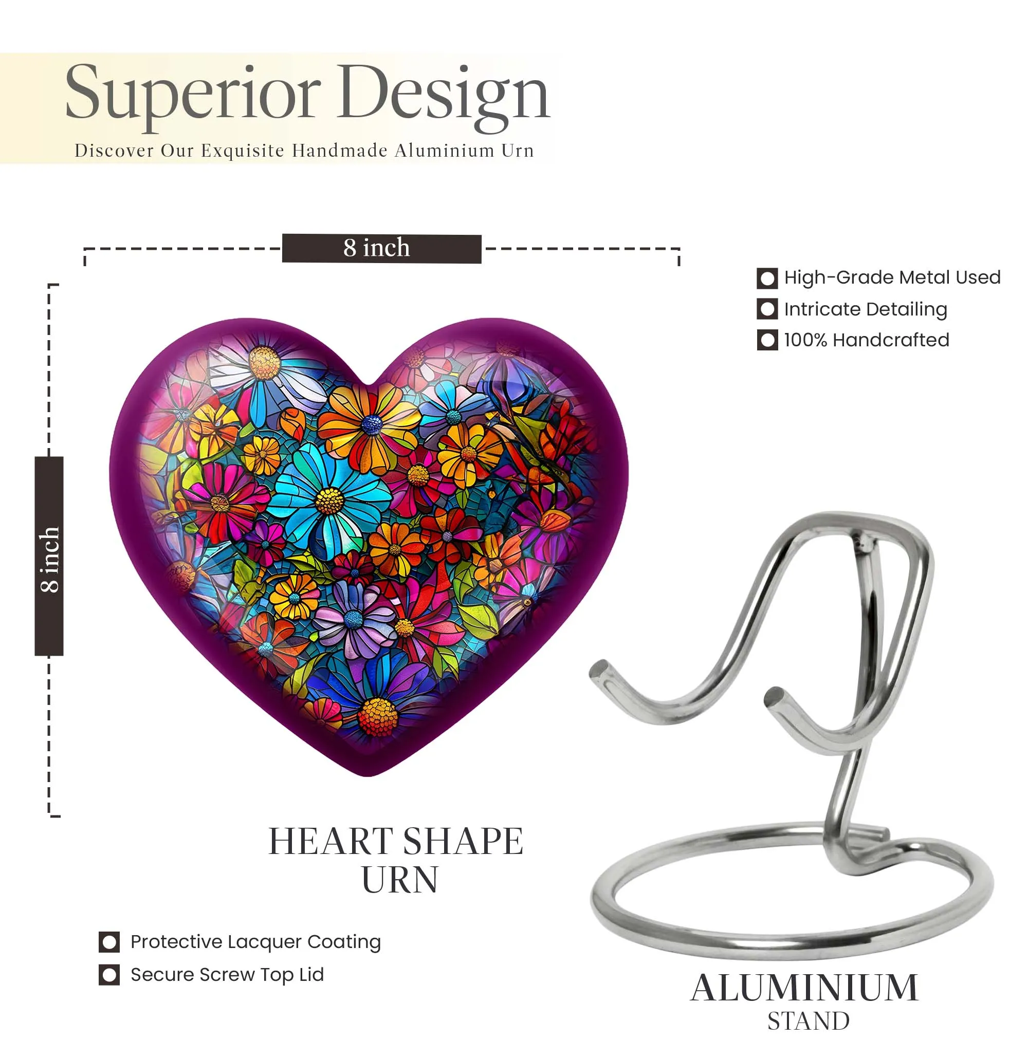 Heartfelt Blossoms: Cremation Flower Urn for Heavenly Repository