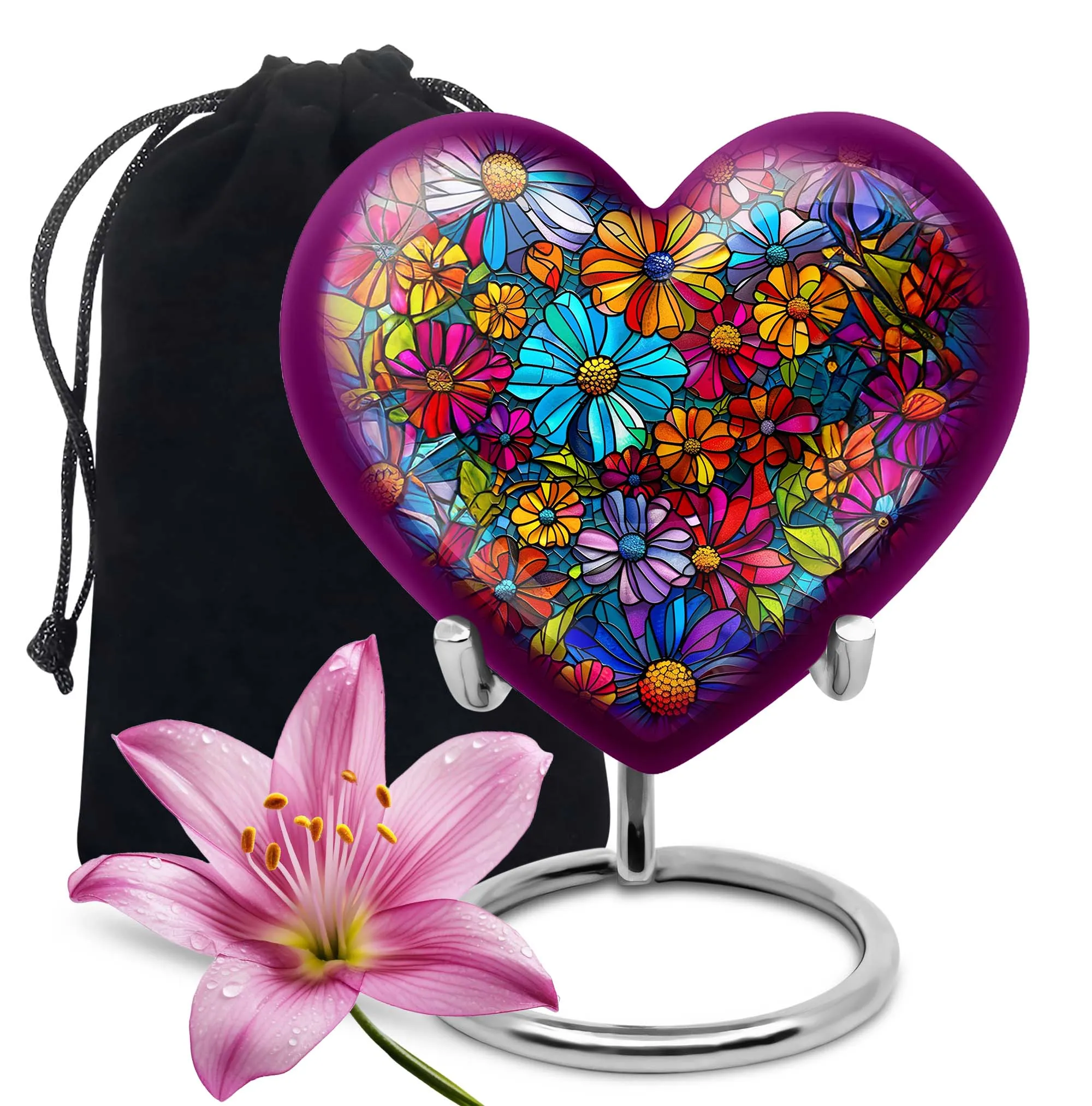 Heartfelt Blossoms: Cremation Flower Urn for Heavenly Repository