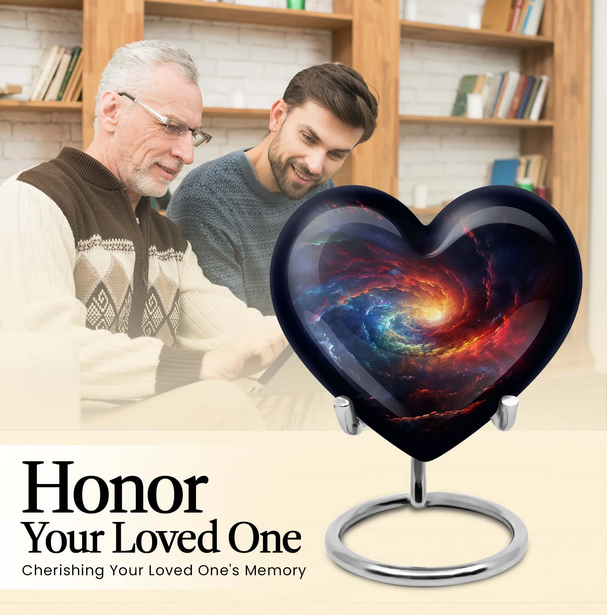 Heartfelt Rememberance - Unique Galaxy Urn for Custom Burial Memories, 10 Inches