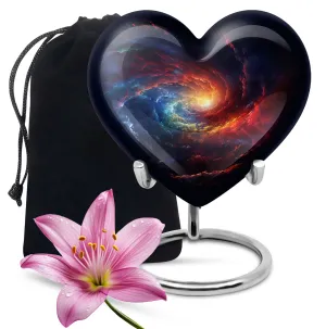 Heartfelt Rememberance - Unique Galaxy Urn for Custom Burial Memories, 10 Inches
