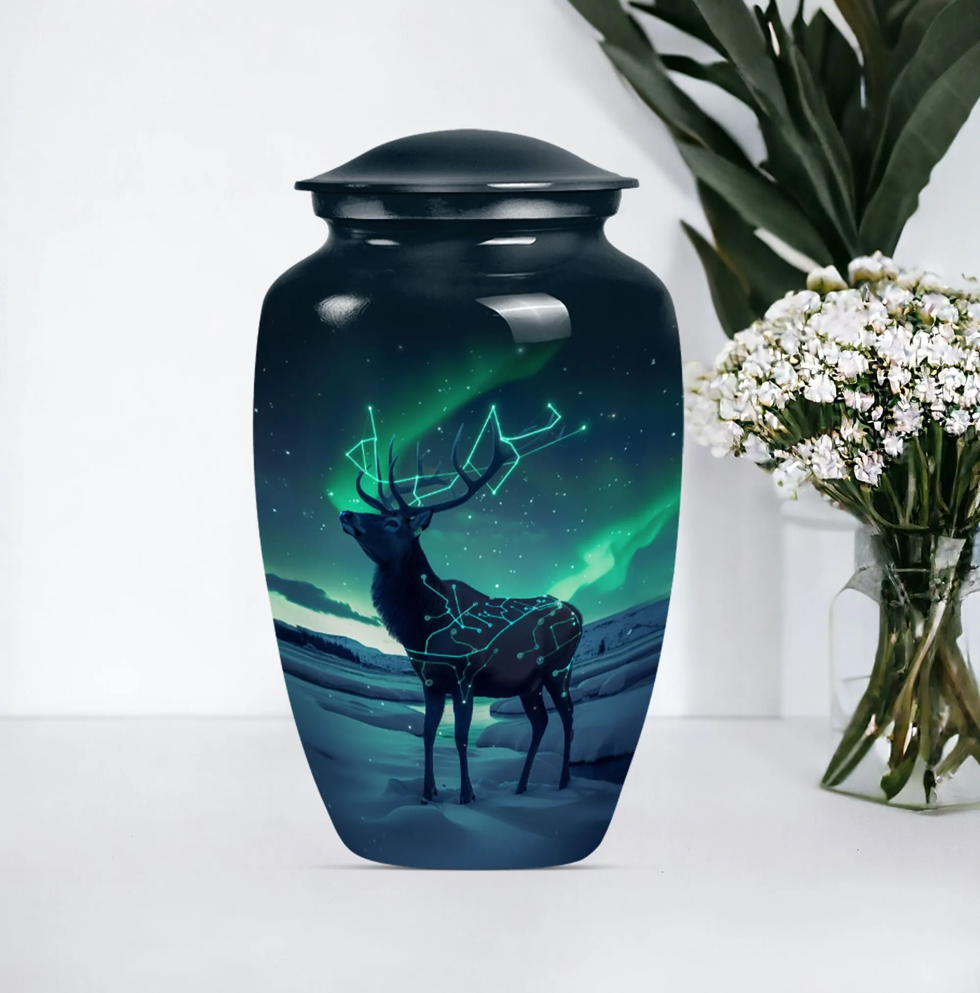 Heavenly Rest Deer Urn - Funeral Urn for Adult Male Dad
