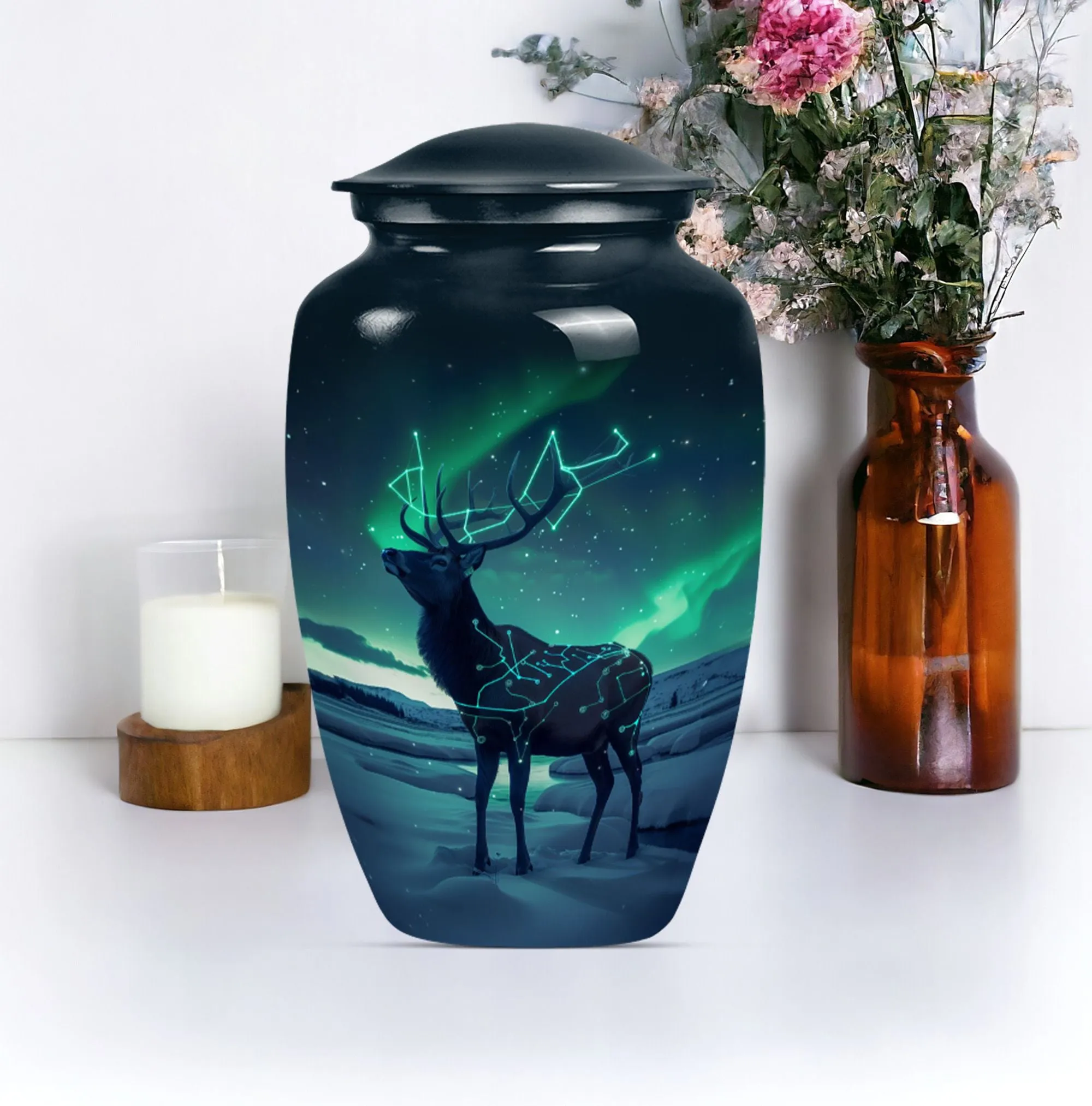 Heavenly Rest Deer Urn - Funeral Urn for Adult Male Dad
