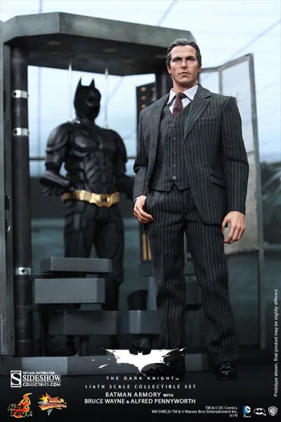 Hot Toys Batman Armory with Bruce Wayne and Alfred 12 Inch 1/6 Scale Action Figure MMS236